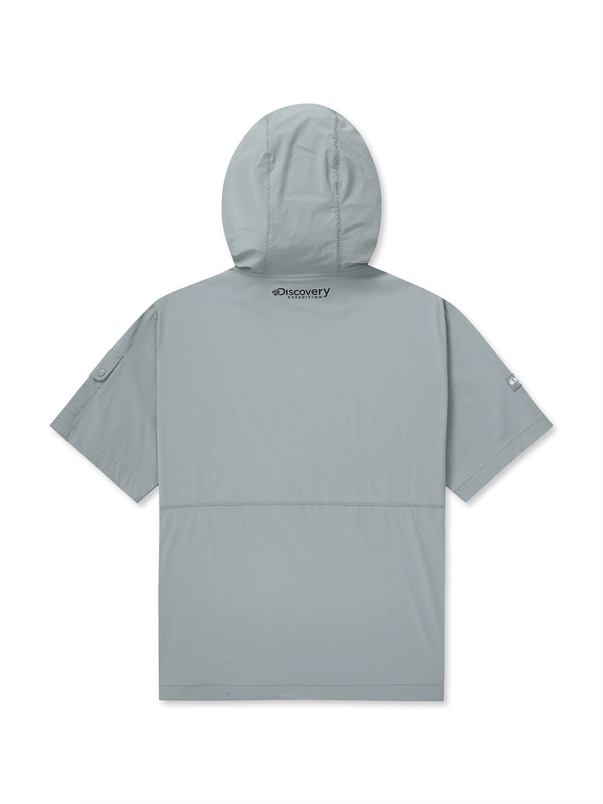 디스커버리 익스페디션(DISCOVERY EXPEDITION) 우븐 폴튼 반팔 후디드 아노락 (GREY)