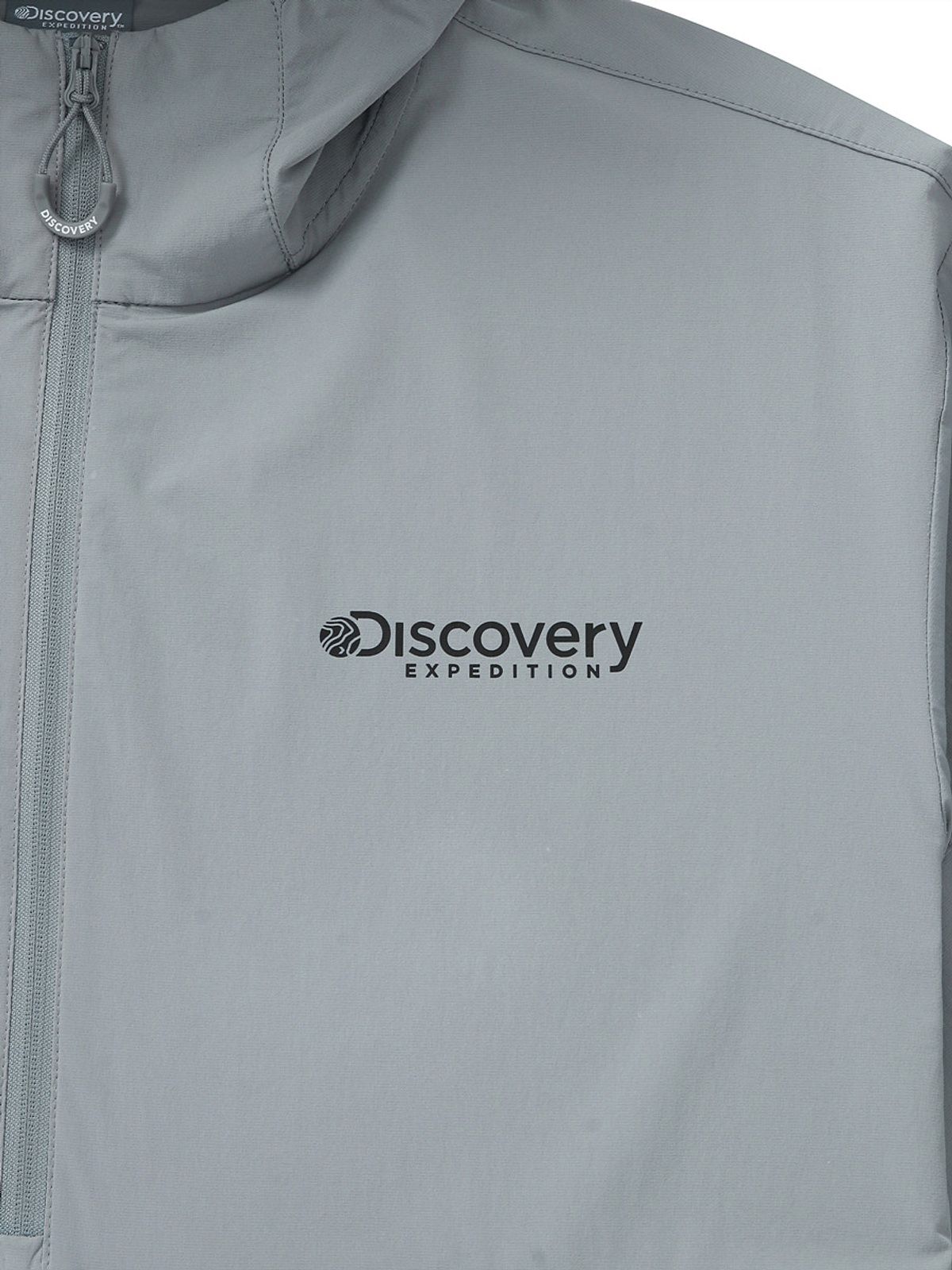 디스커버리 익스페디션(DISCOVERY EXPEDITION) 우븐 폴튼 반팔 후디드 아노락 (GREY)