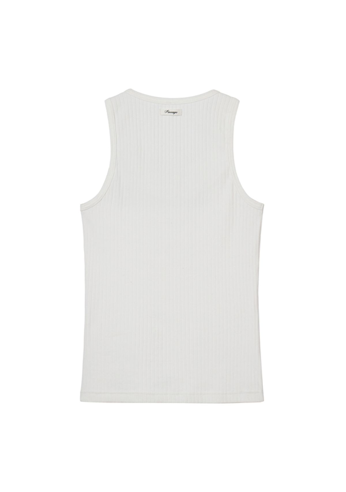 세비지(SAVAGE) Ribbed Sleeveless Top - Off White
