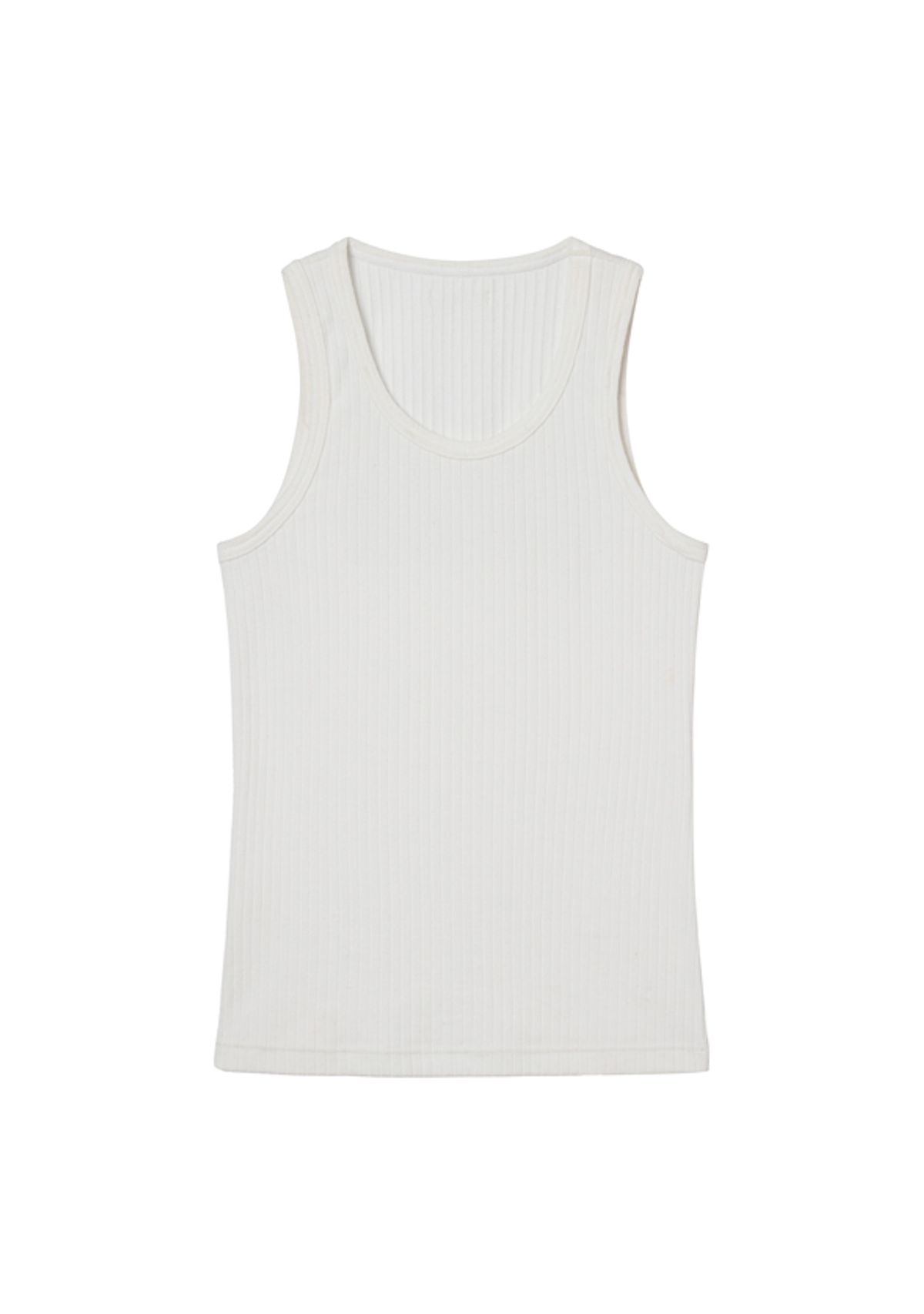 세비지(SAVAGE) Ribbed Sleeveless Top - Off White