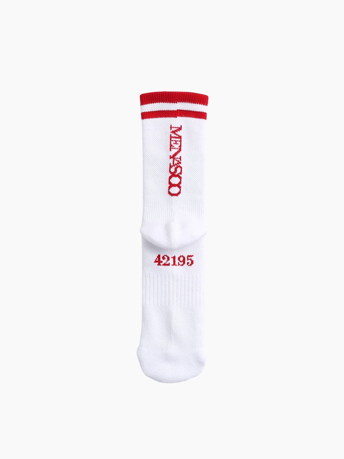 미나수(MENASOO) [5 PACK] RUNNING CREW FLOGGER FIT SOCKS_LONG_WHITE