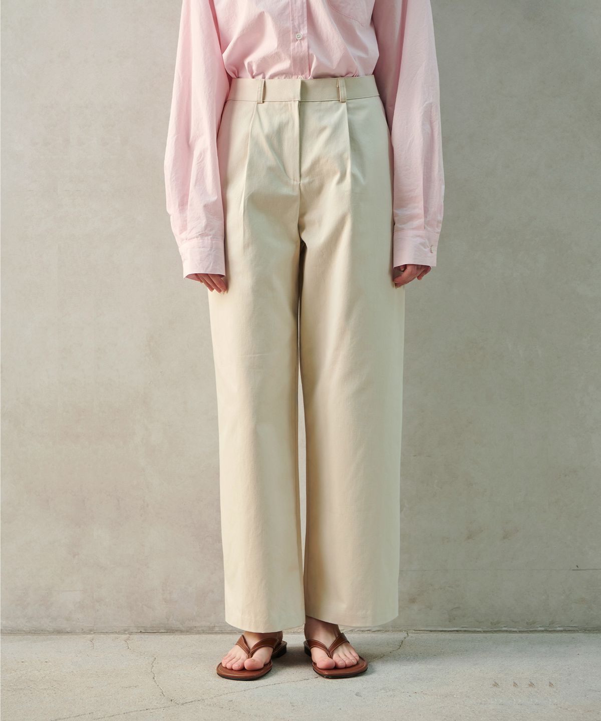 판도라핏(PANDORAFIT) [STRAIGHT] Baha Pintuck Cotton Pants