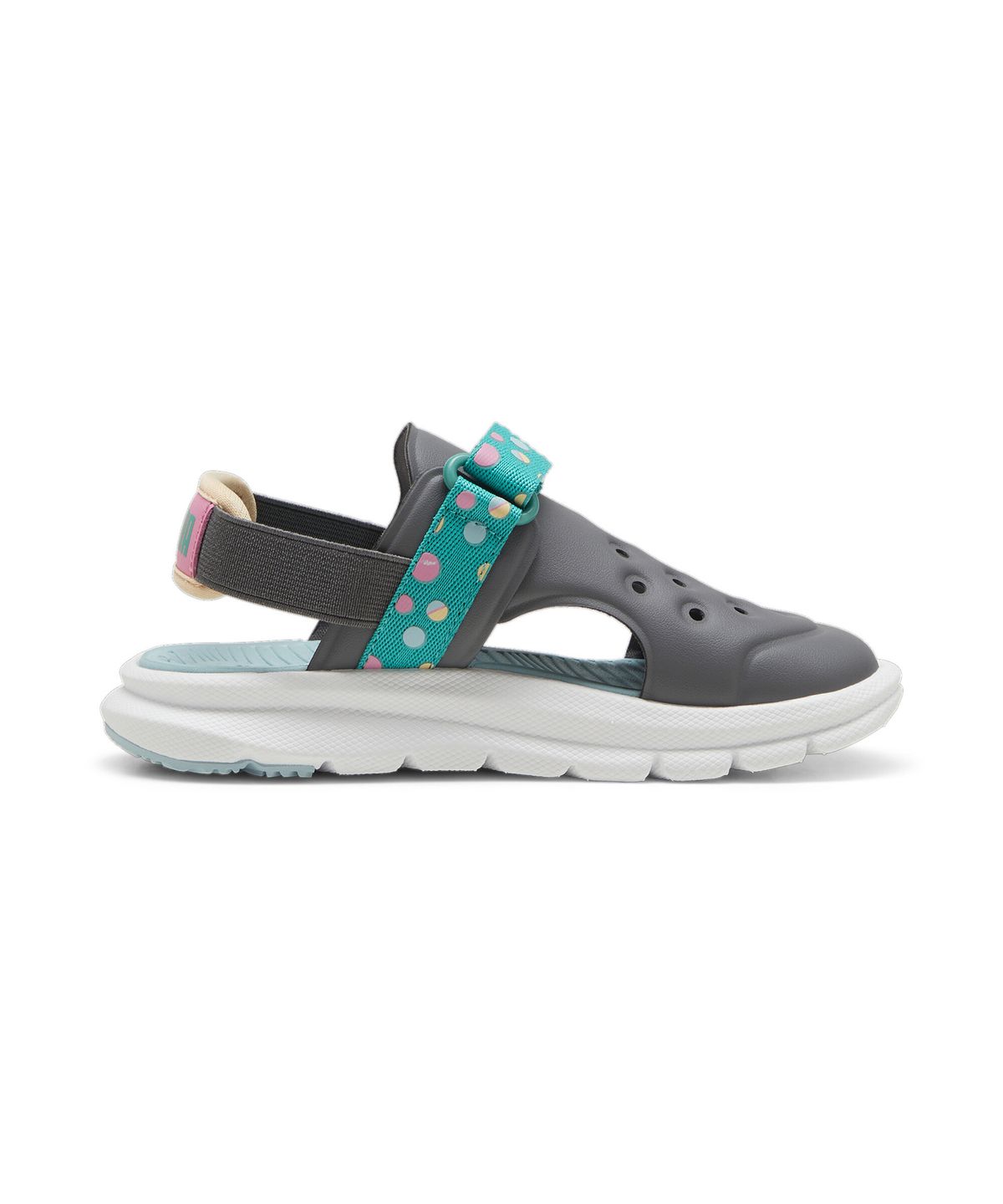 푸마 키즈(PUMA KIDS) 푸마 이볼브 샌들 섬머 캠프 AC PS - 그레이:그린:터콰이즈