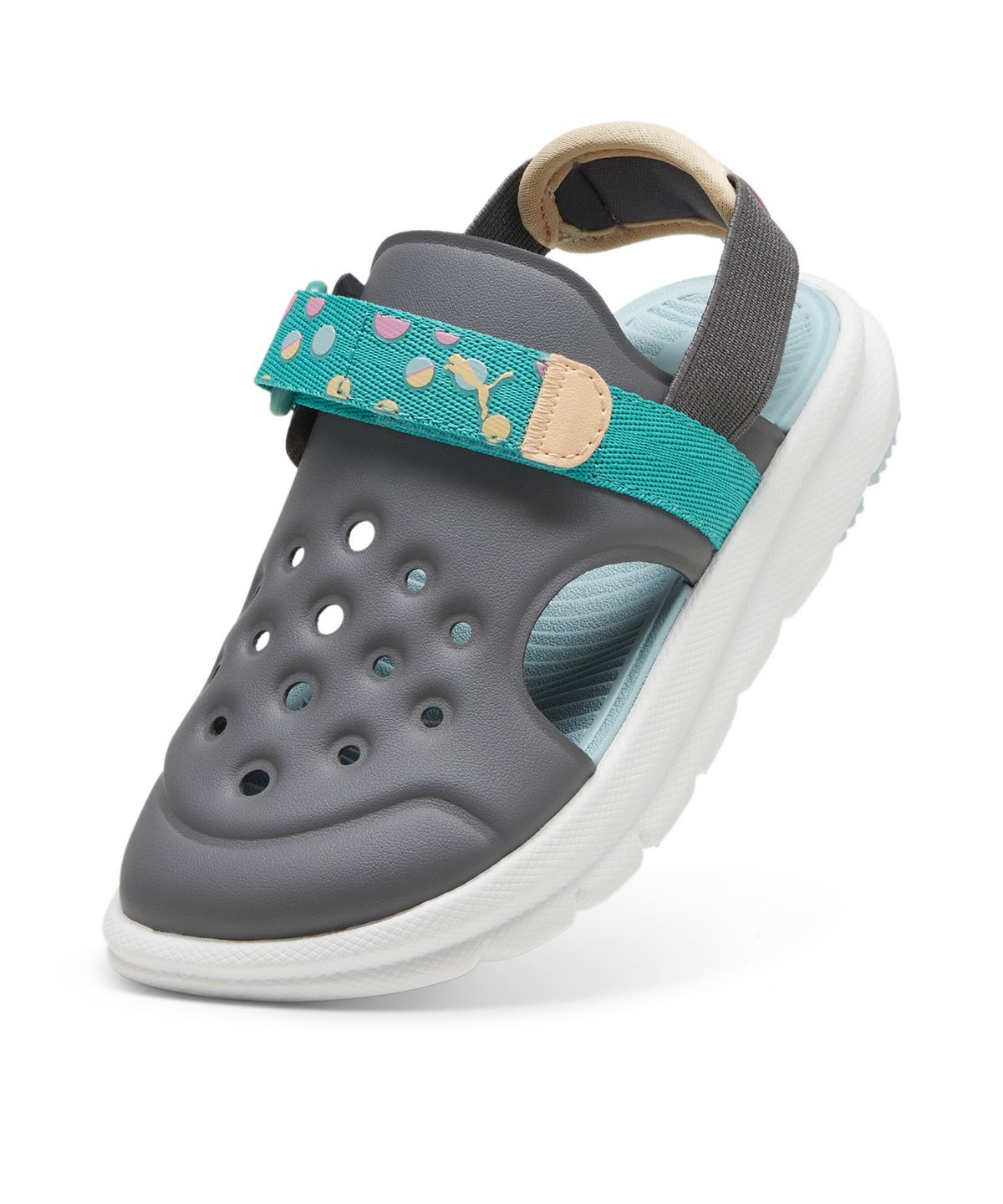 푸마 키즈(PUMA KIDS) 푸마 이볼브 샌들 섬머 캠프 AC PS - 그레이:그린:터콰이즈