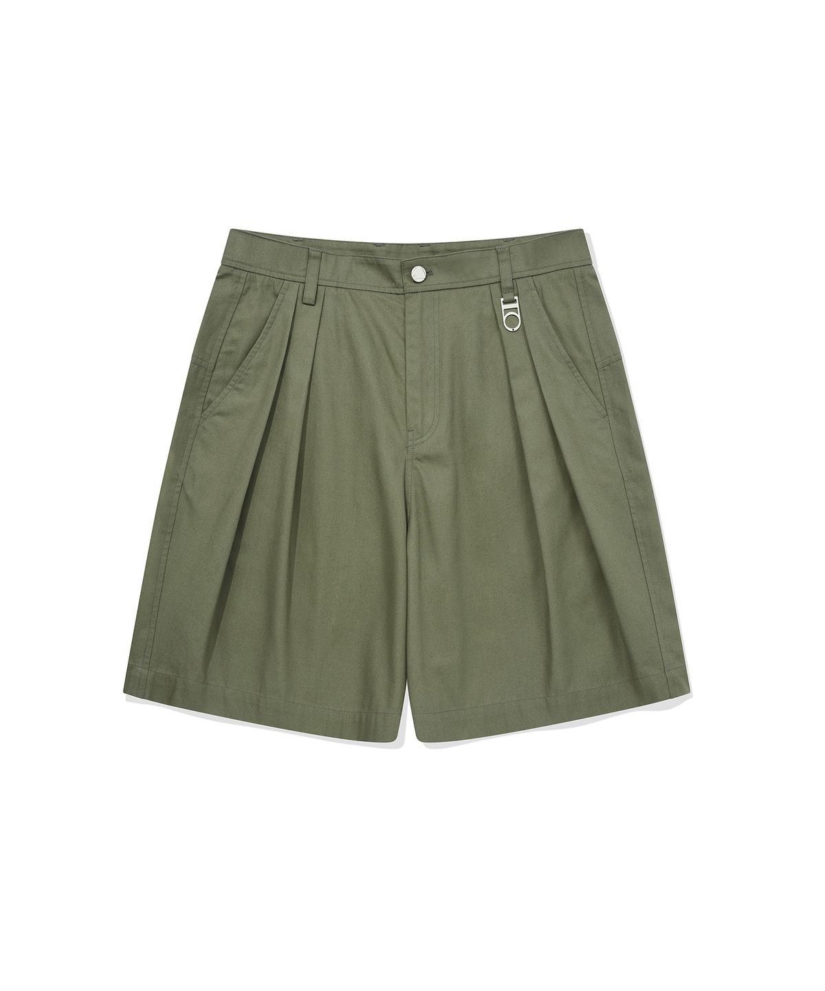 디써티원(DTHIRTYONE) Cotton Bermuda Pleated Pants (OLIVE)