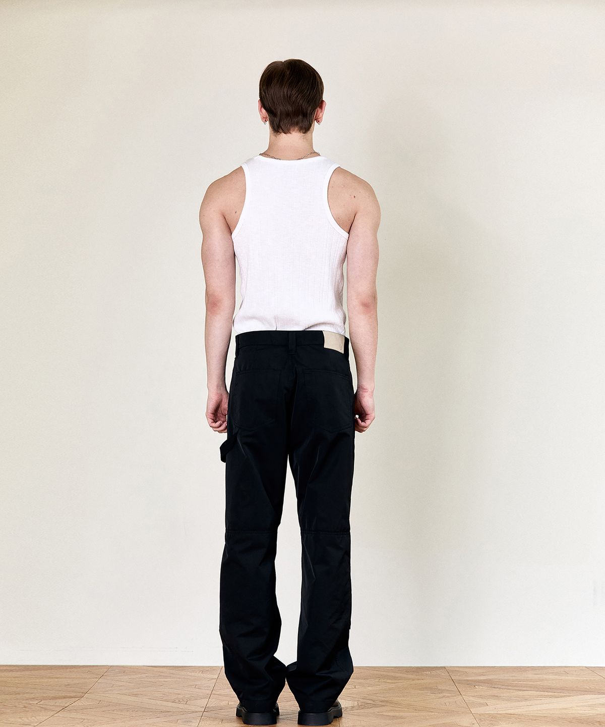 호이테(HEUTE) HET RIBBED SLEVELESS TOP (WHITE)