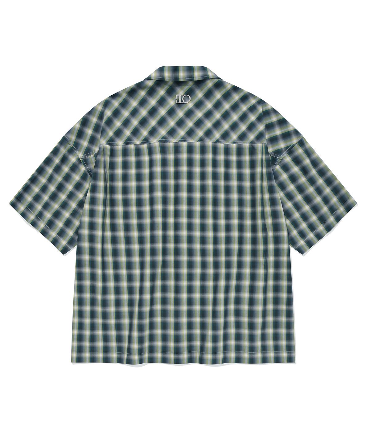 디써티원(DTHIRTYONE) Ombre Check Half Sleeve Shirt (TEAL GREEN)