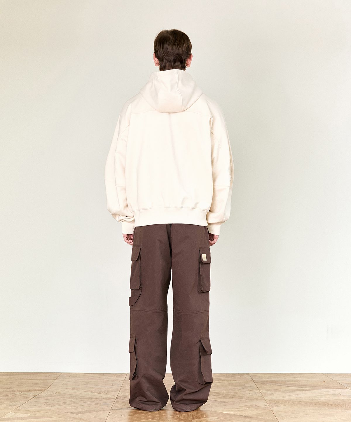호이테(HEUTE) HET SIGNATURE HOODIE ZIP-UP (CREAM)