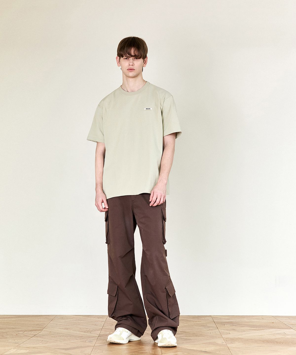 호이테(HEUTE) HET STRAP COTTON CARGO PANTS (BROWN)