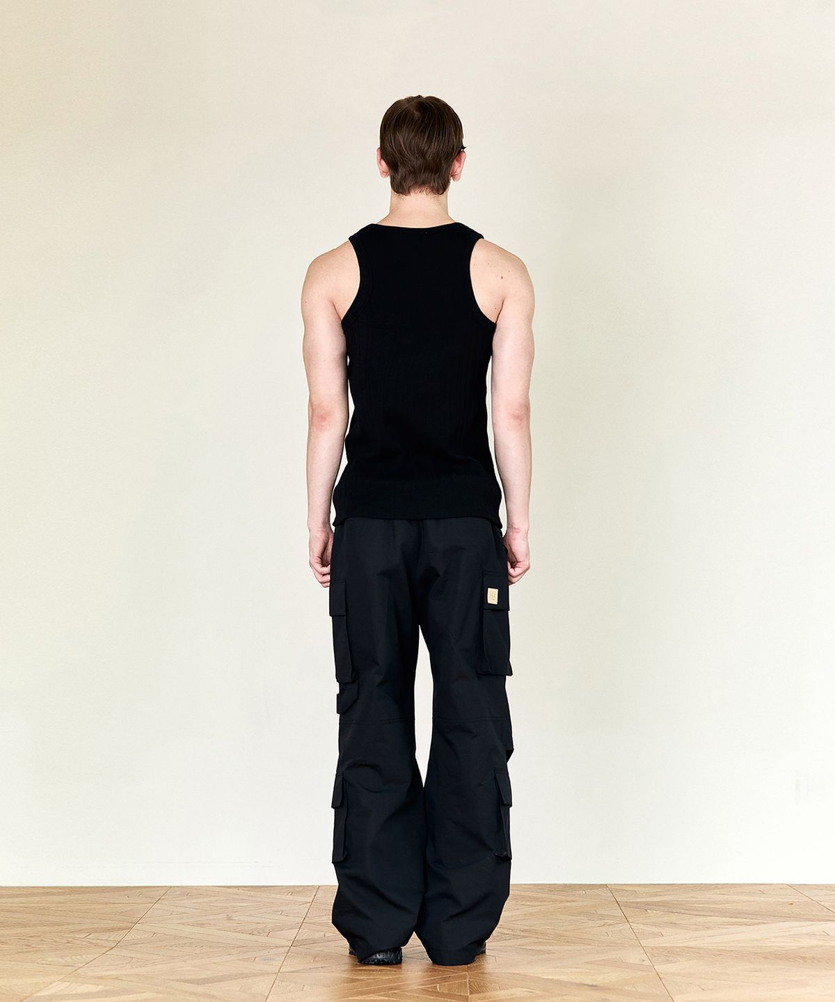 호이테(HEUTE) HET STRAP COTTON CARGO PANTS (BLACK)