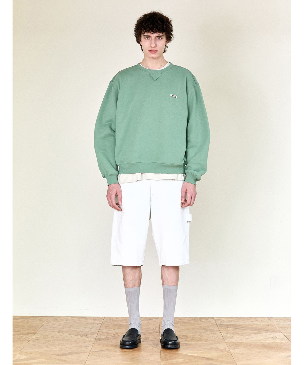호이테(HEUTE) HET REPAIR WORK BERMUDA SHORTS (WHITE)