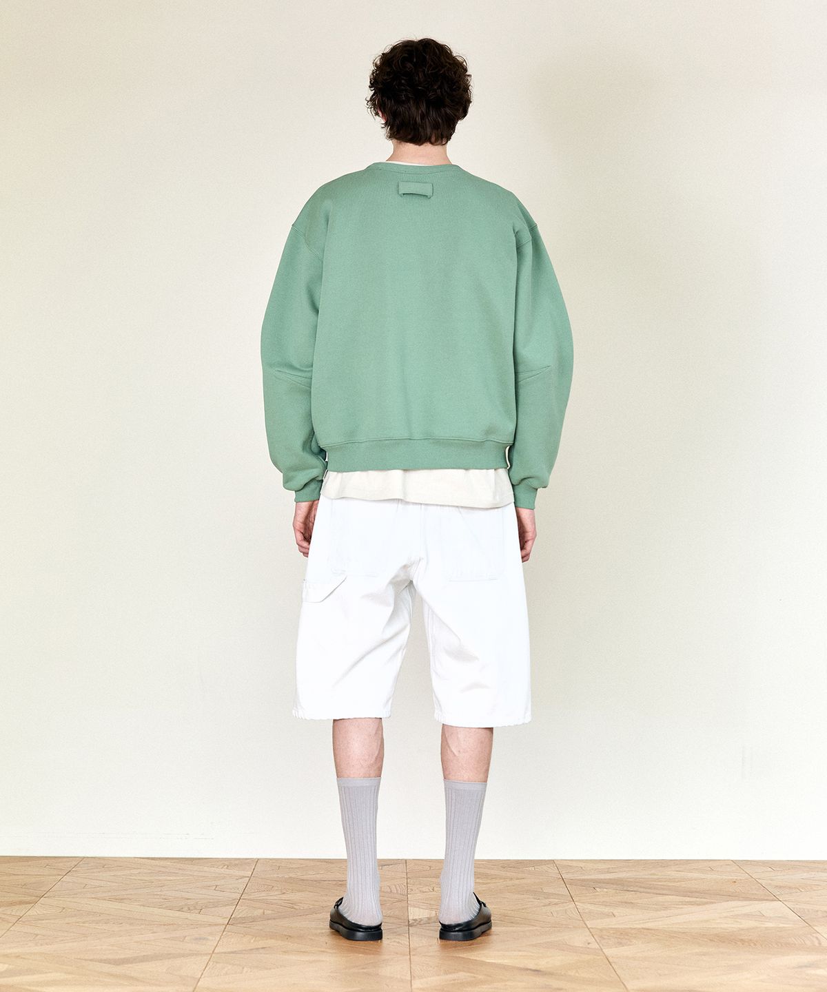 호이테(HEUTE) HET REPAIR WORK BERMUDA SHORTS (WHITE)