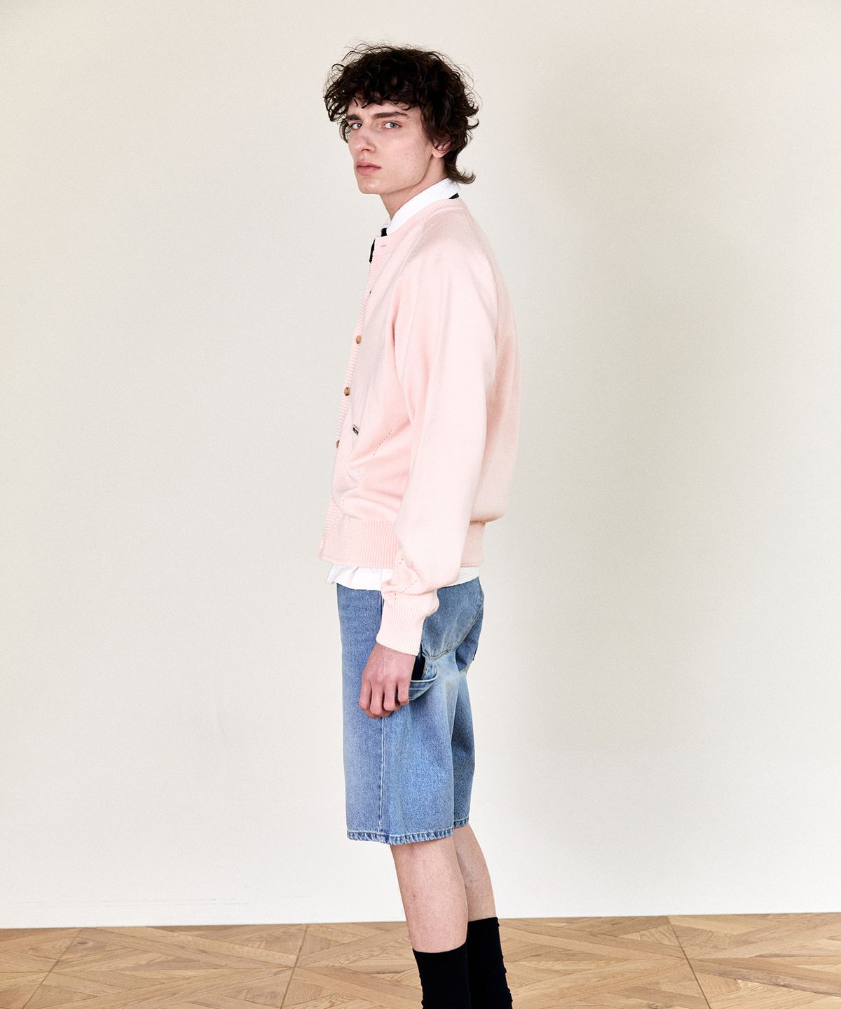 호이테(HEUTE) HET REPAIR WORK BERMUDA SHORTS (BLUE)