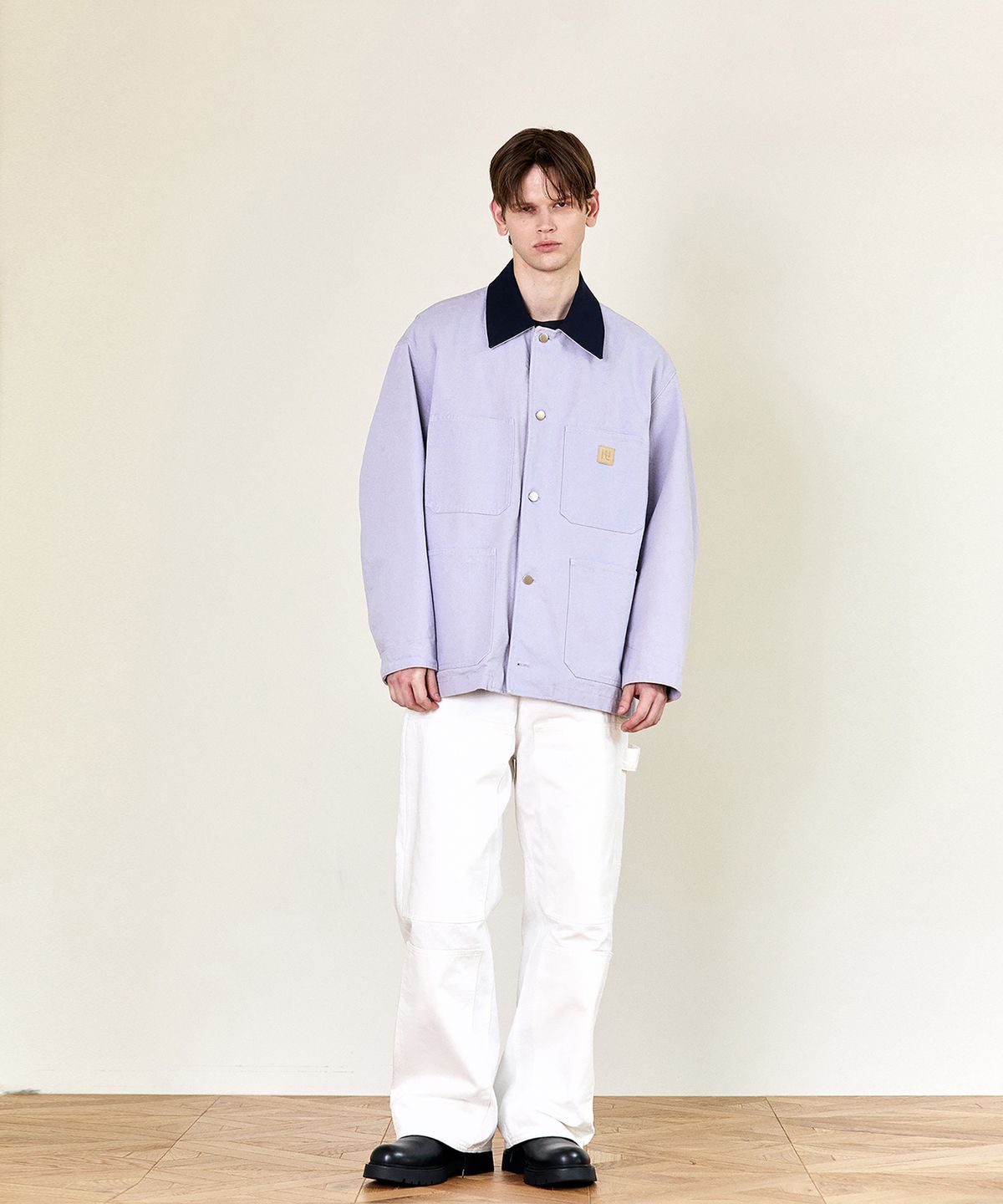 호이테(HEUTE) LOCO CANVAS WORK JACKET (LAVENDER)