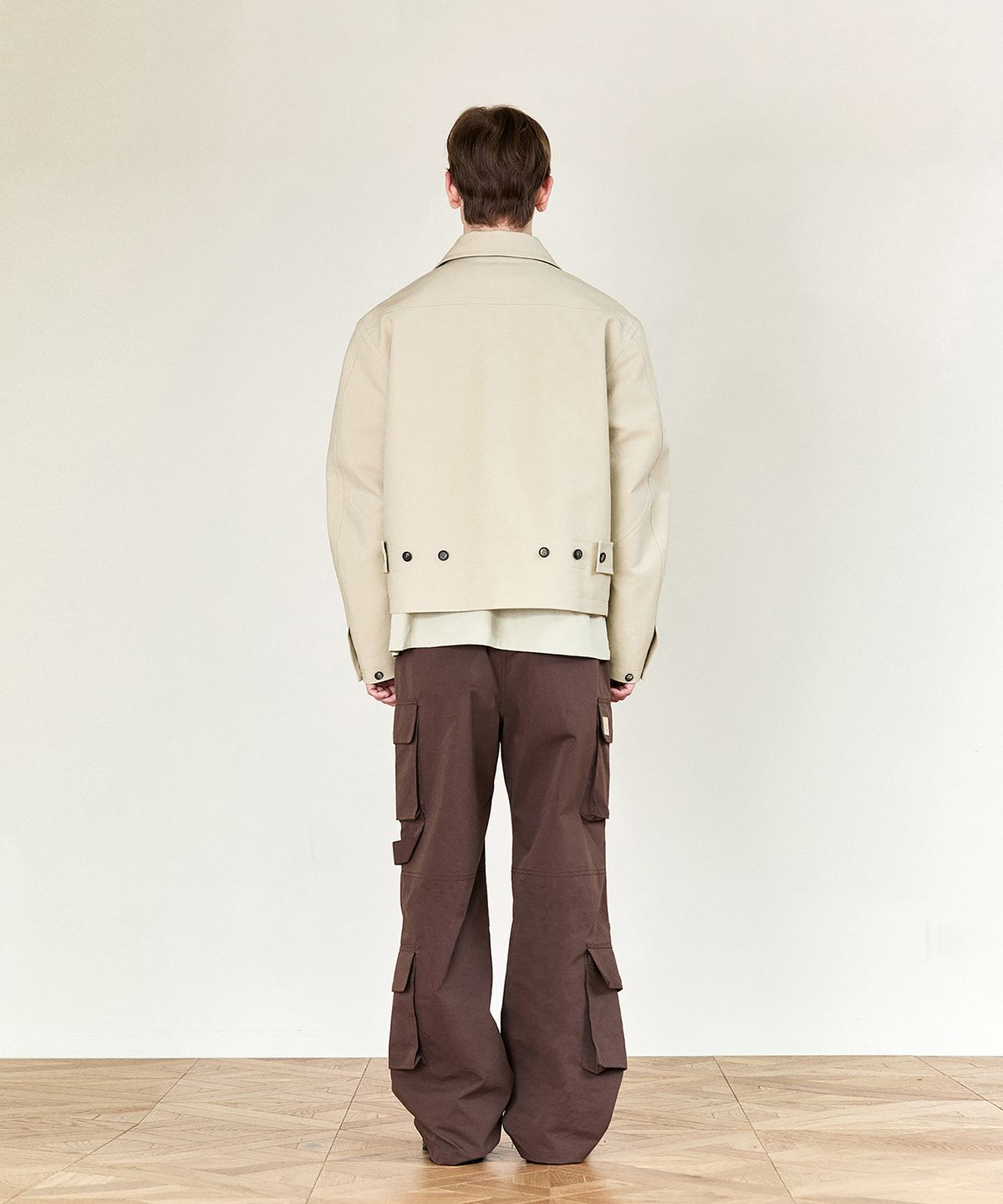 호이테(HEUTE) HET ZIPPED COTTON JACKET (BEIGE)