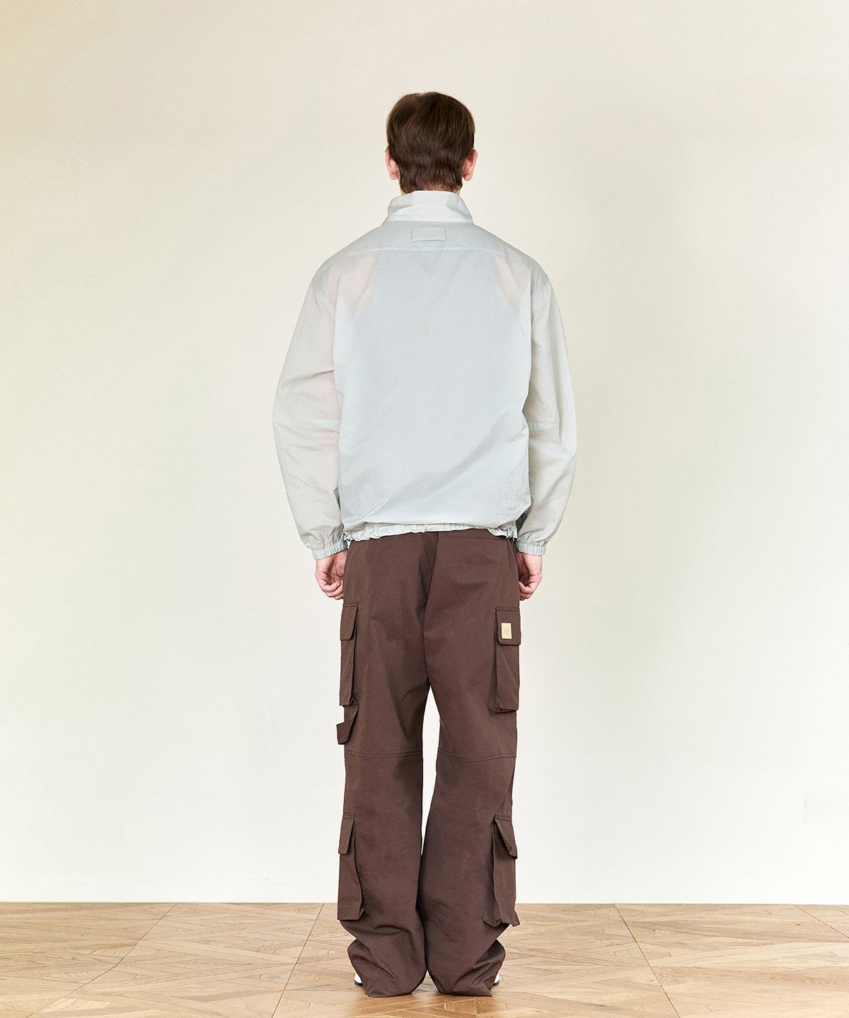 호이테(HEUTE) LOW SHIRRING HALF ZIP UP (GREY)