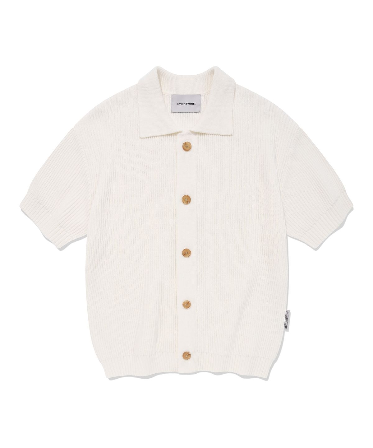 디써티원(DTHIRTYONE) Crochet Half Sleeve Cardigan (IVORY)