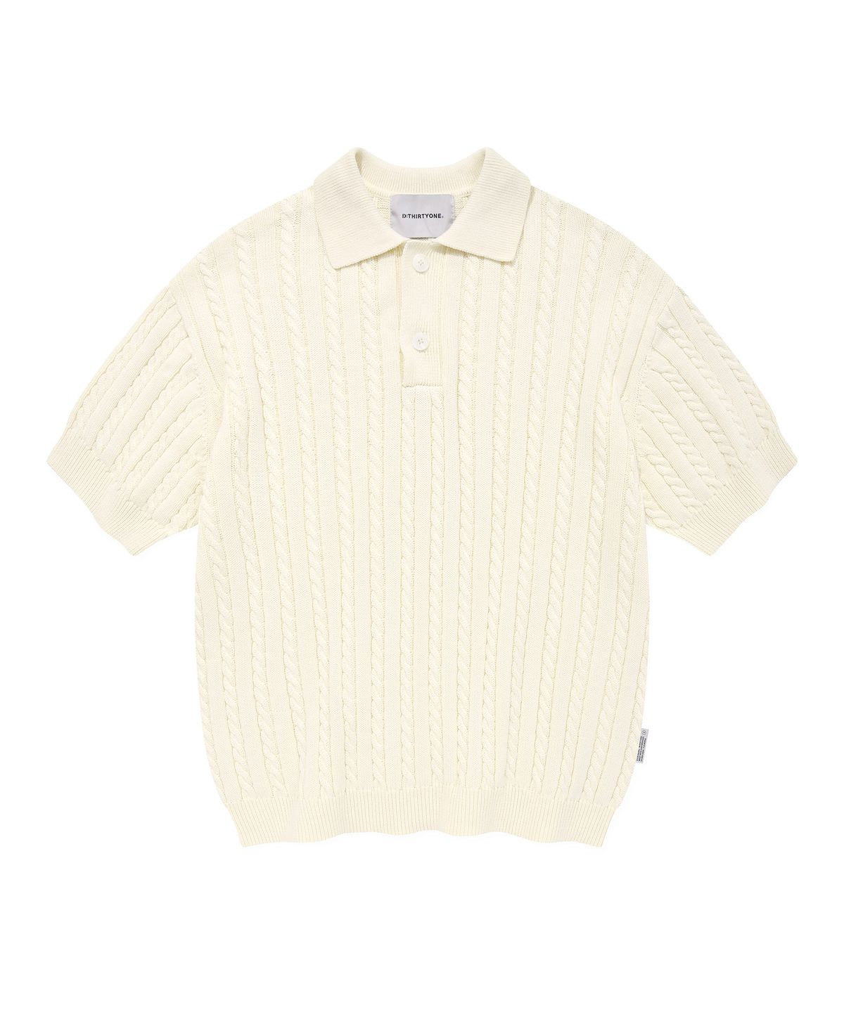 디써티원(DTHIRTYONE) Washed Cable Sweater (ECRU)
