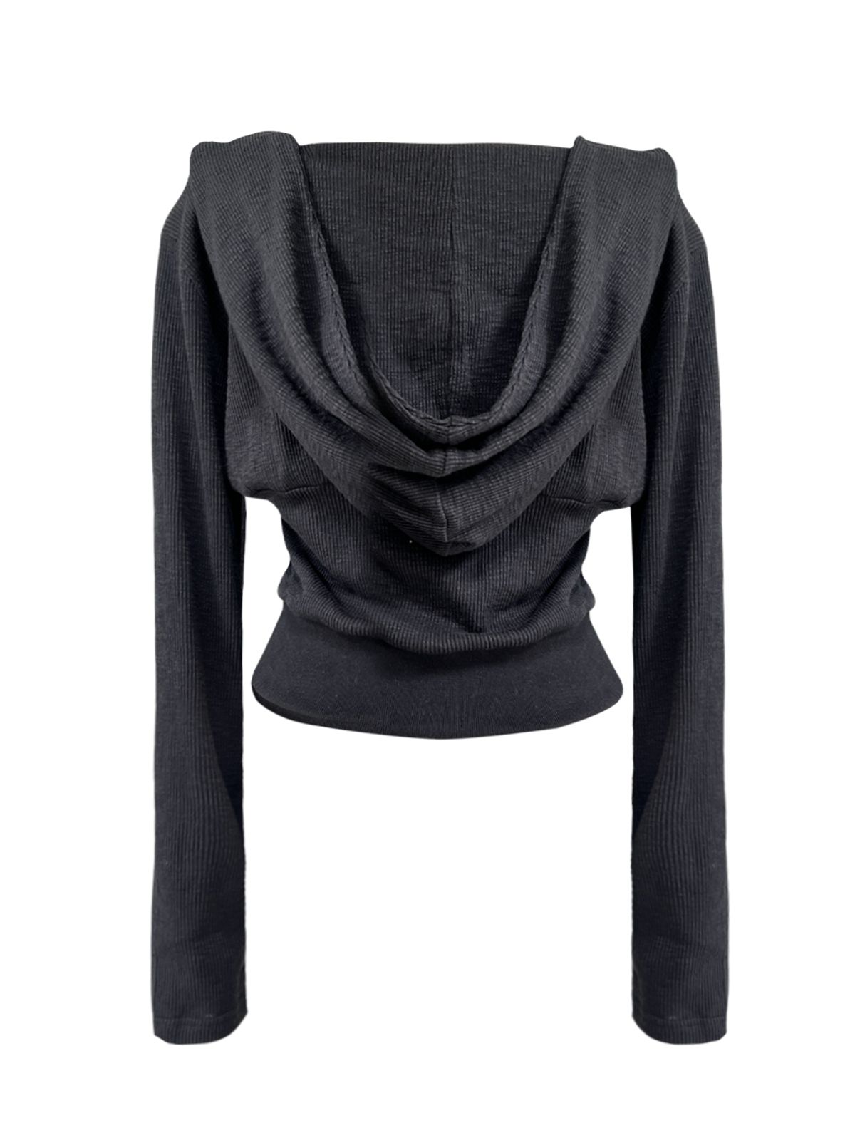 쎄쎄쎄(SETSETSET) THREE BUTTON HODDIE BLACK
