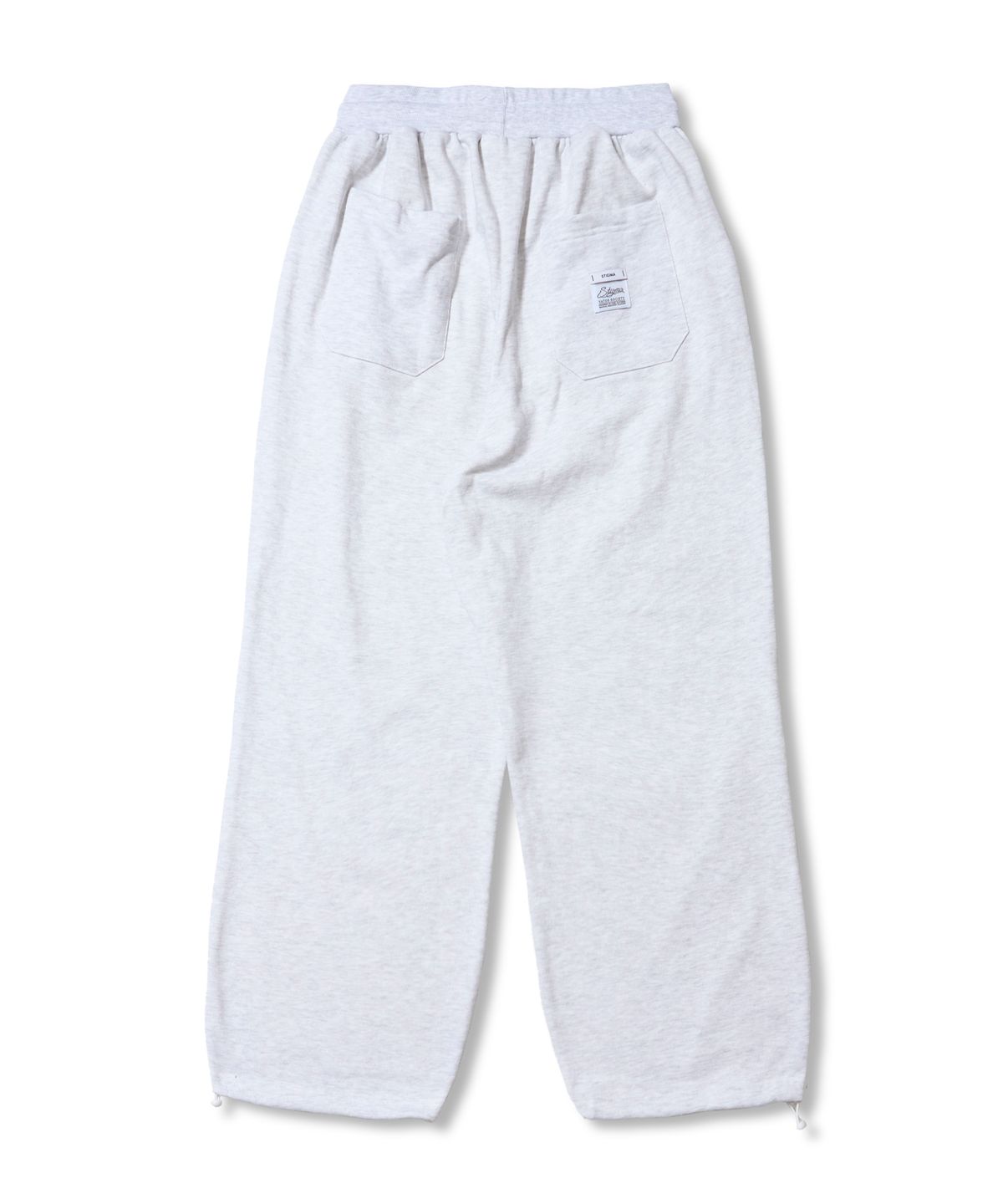 스티그마(STIGMA) STGM Logo Super Wide Jogger Pants White melange