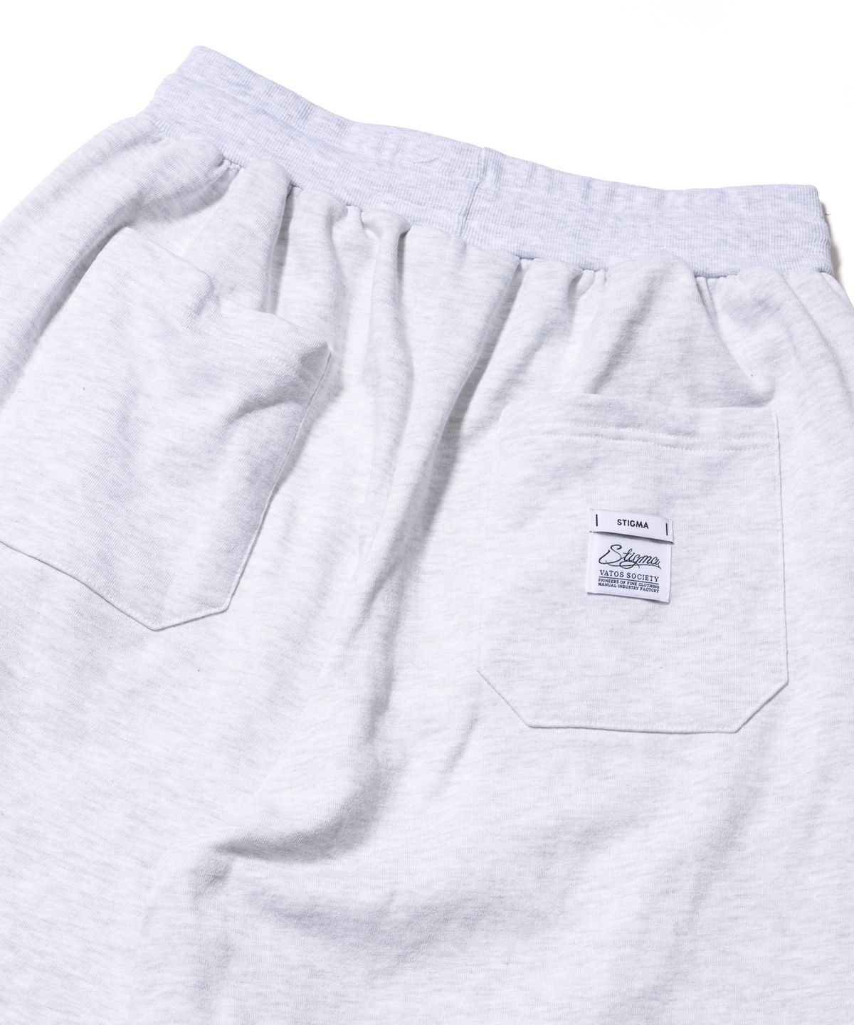 스티그마(STIGMA) STGM Logo Super Wide Jogger Pants White melange