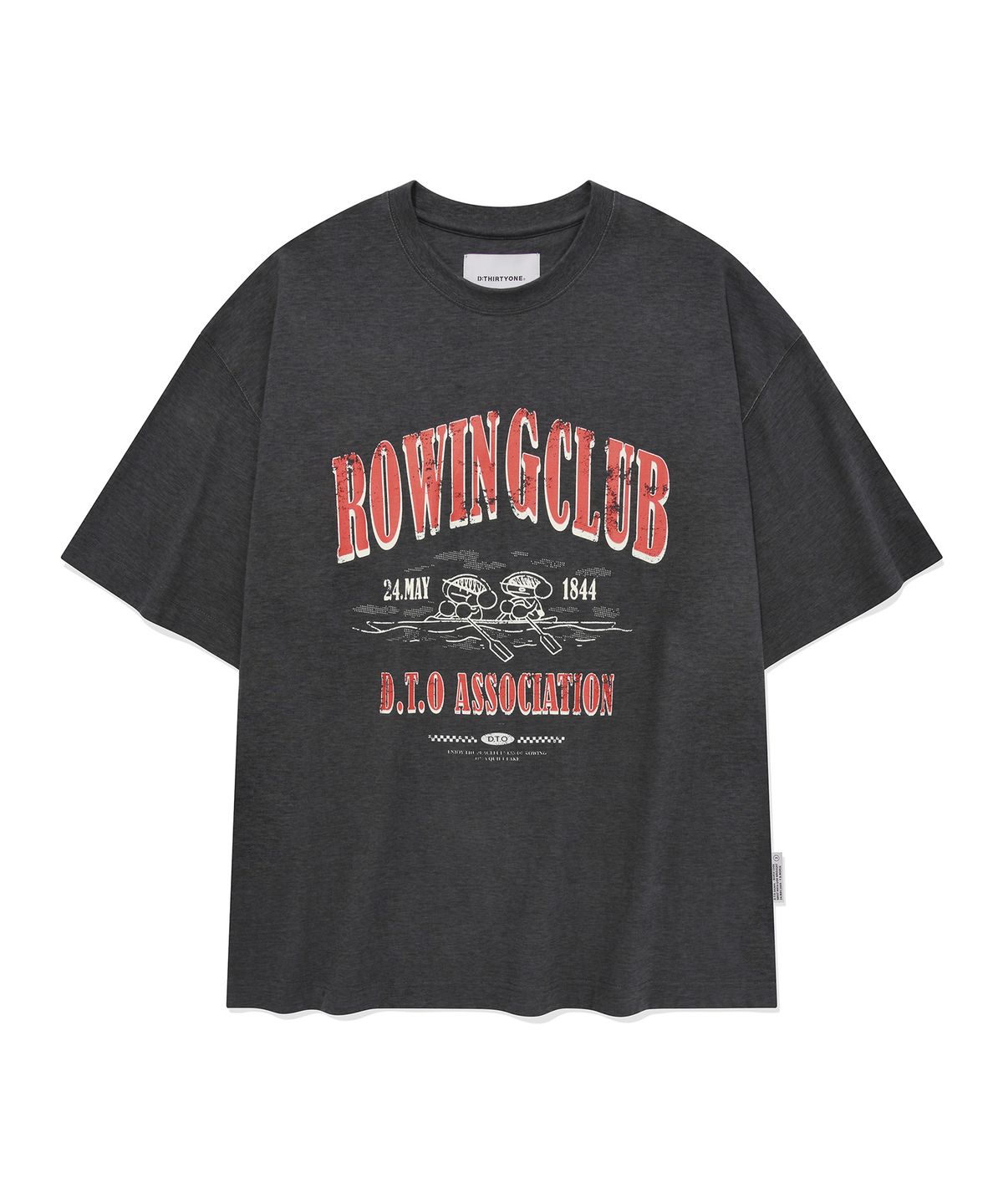 디써티원(DTHIRTYONE) Signal boy Rowing Club T-shirt (PIGMENT CHARCOAL)