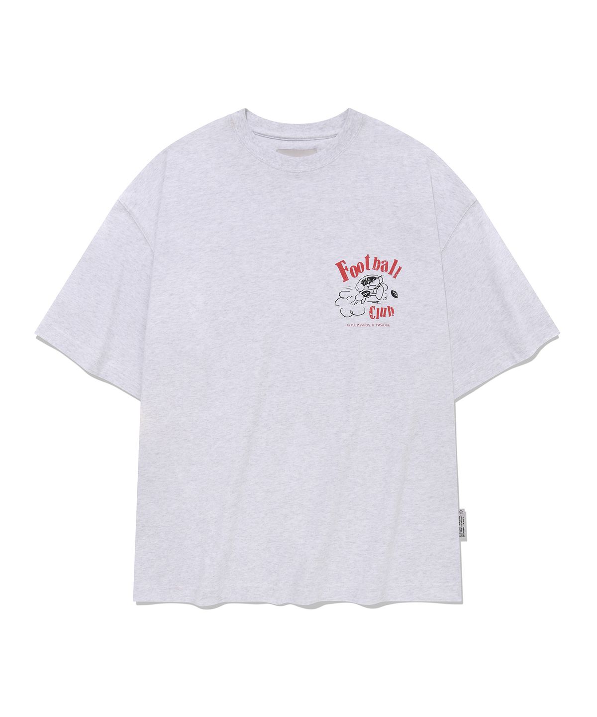 디써티원(DTHIRTYONE) Signal boy Football Club T-shirt (MELANGE GREY)