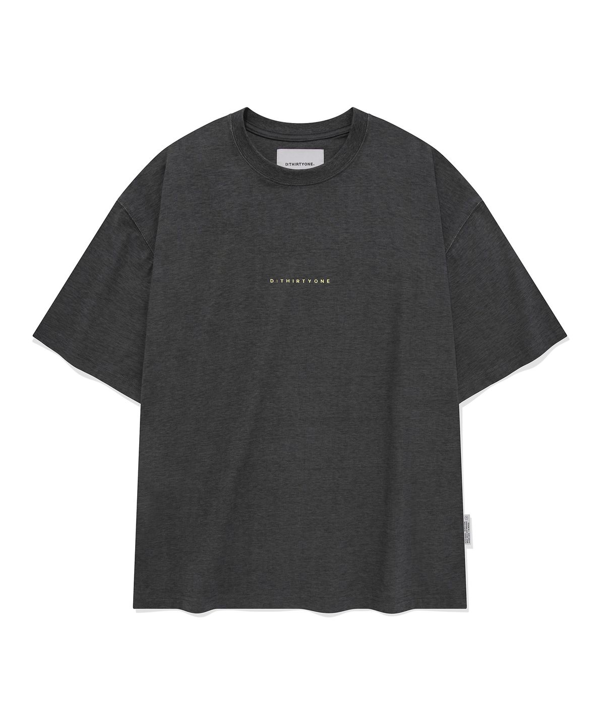 디써티원(DTHIRTYONE) Small Logo Pigment-Dyed T-shirt (CHARCOAL)