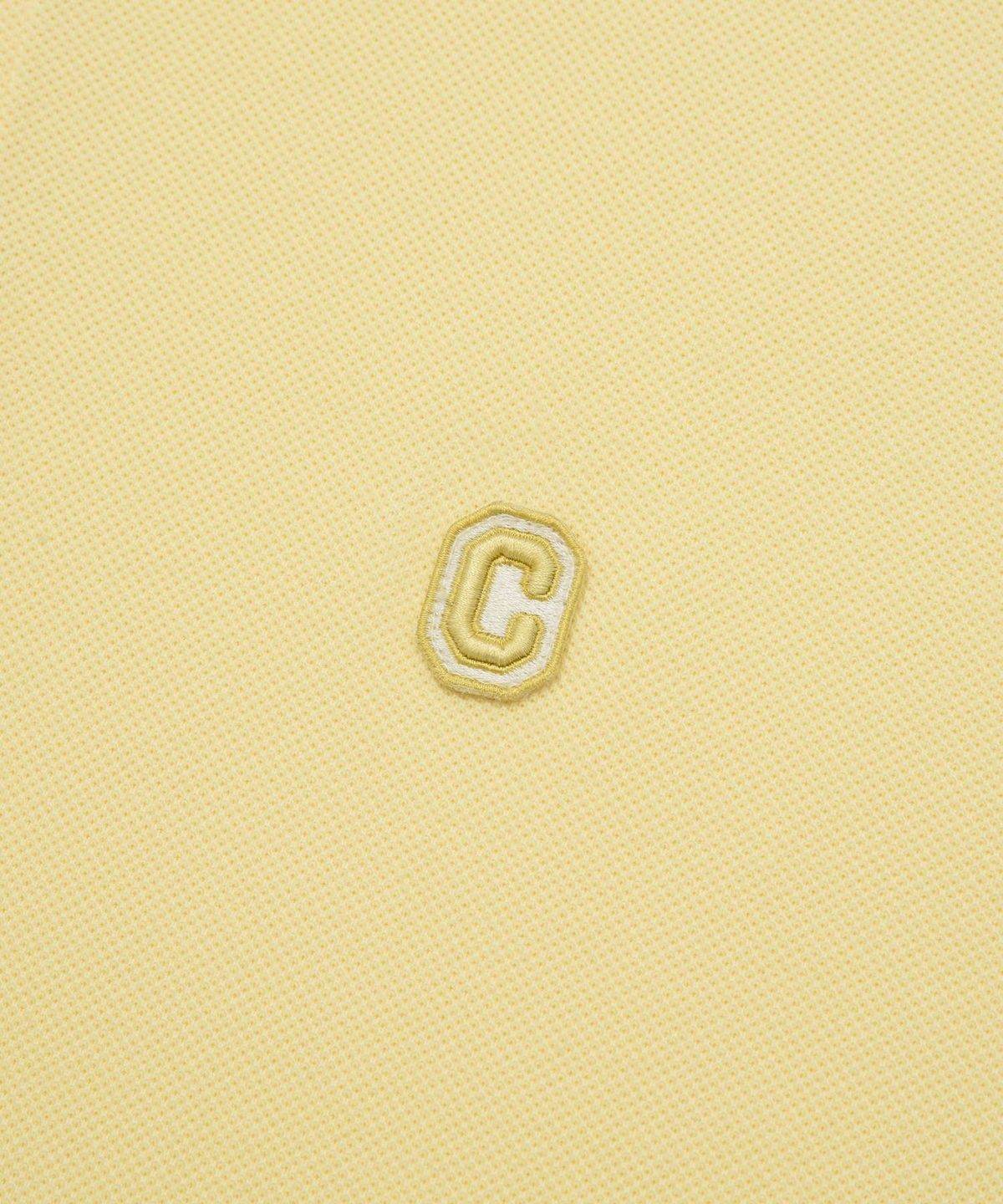 커버낫(COVERNAT) C 로고 쿨 피케 티셔츠 옐로우