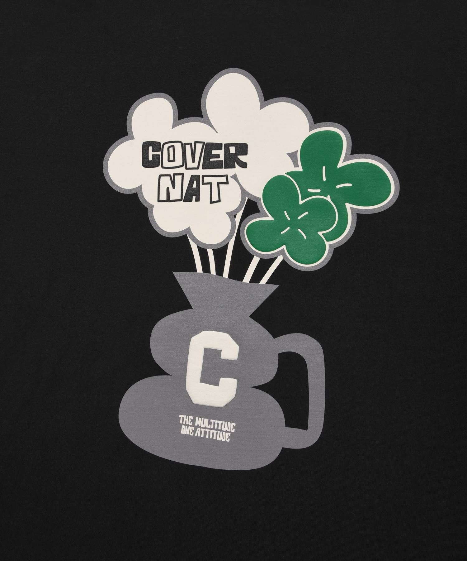 MUSINSA | COVERNAT Flower Base T-shirt black