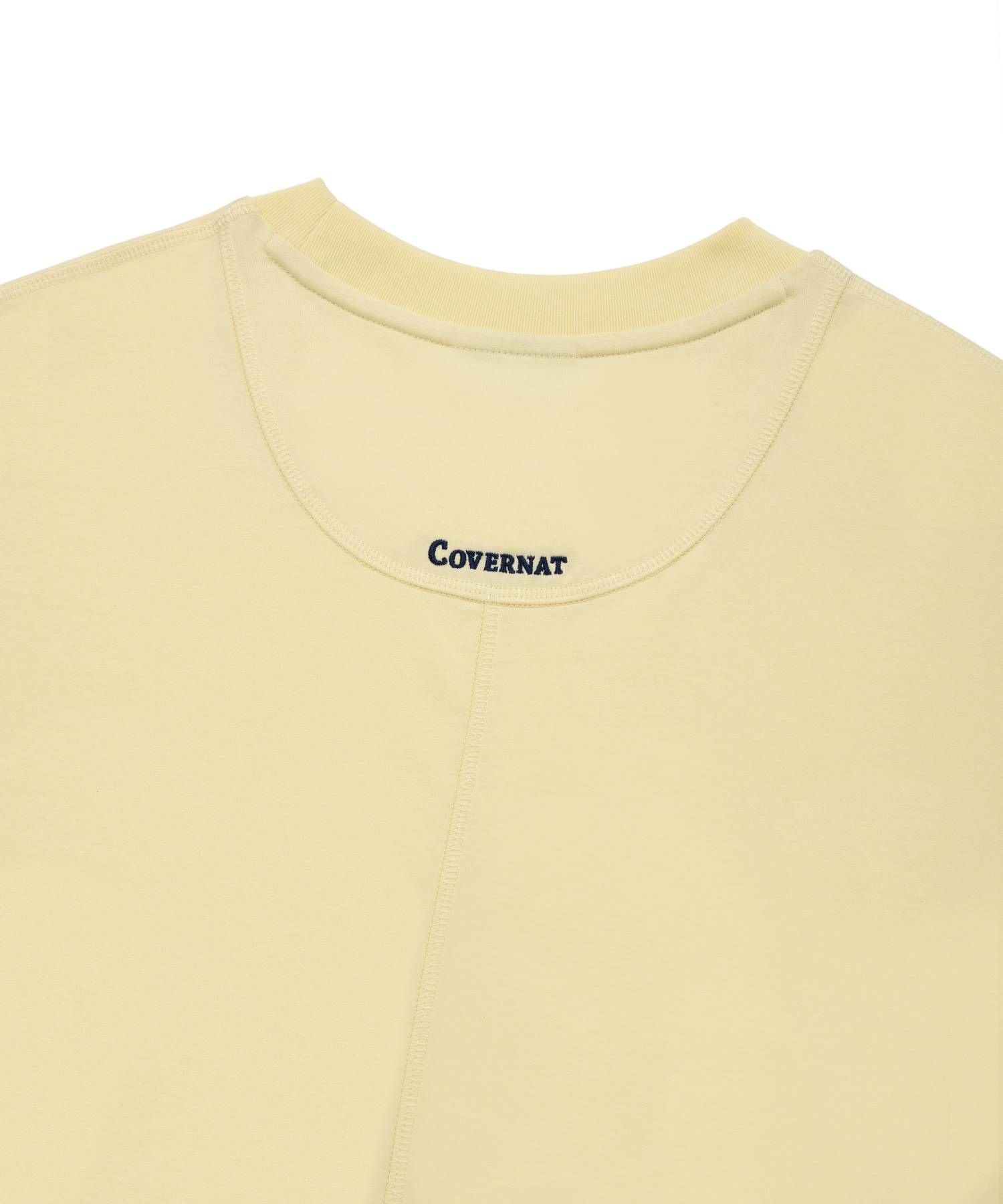 MUSINSA | COVERNAT Tropical Logo T-shirt Light Yellow