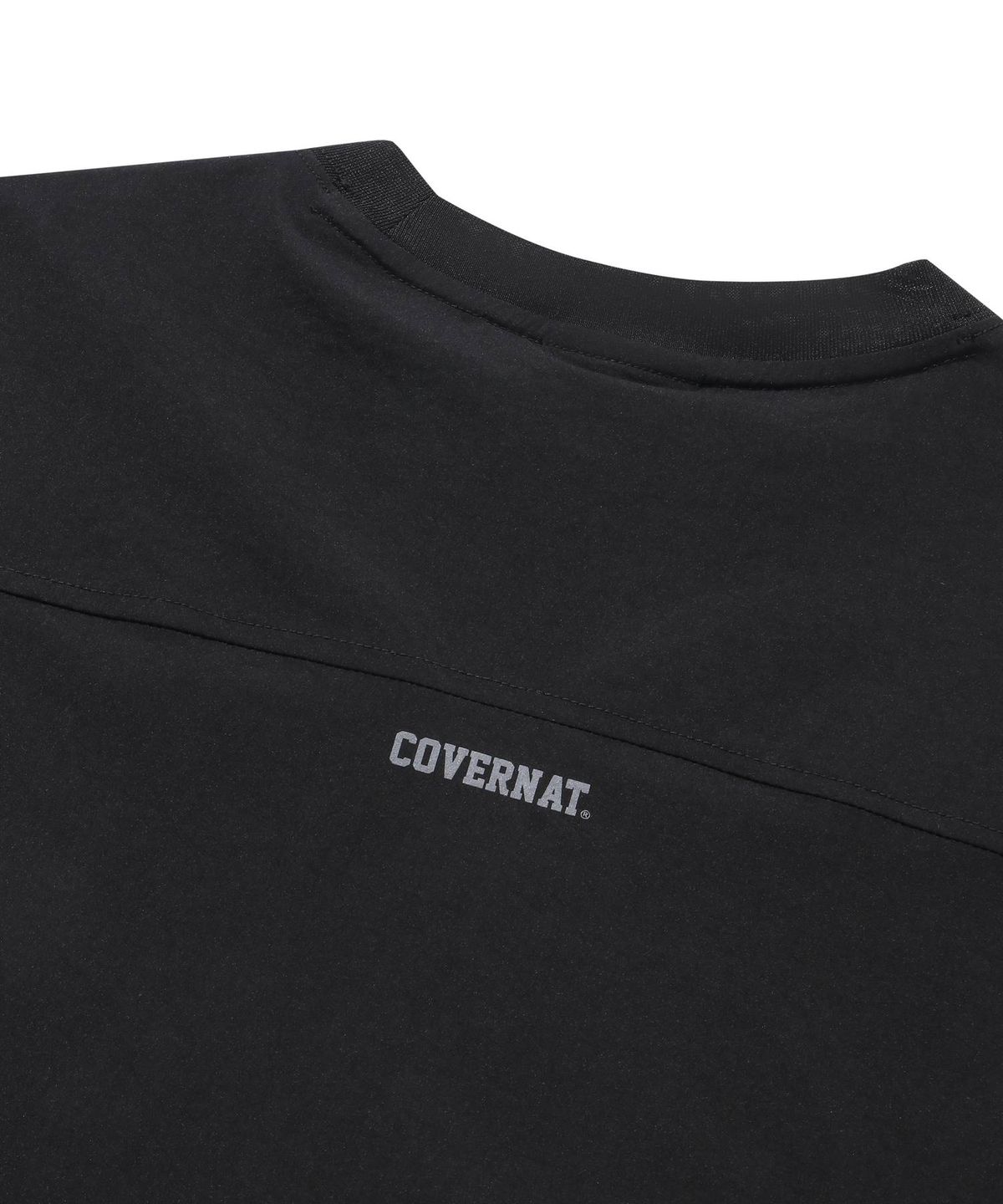 커버낫(COVERNAT) 컬리지 테크 나일론 티셔츠 블랙