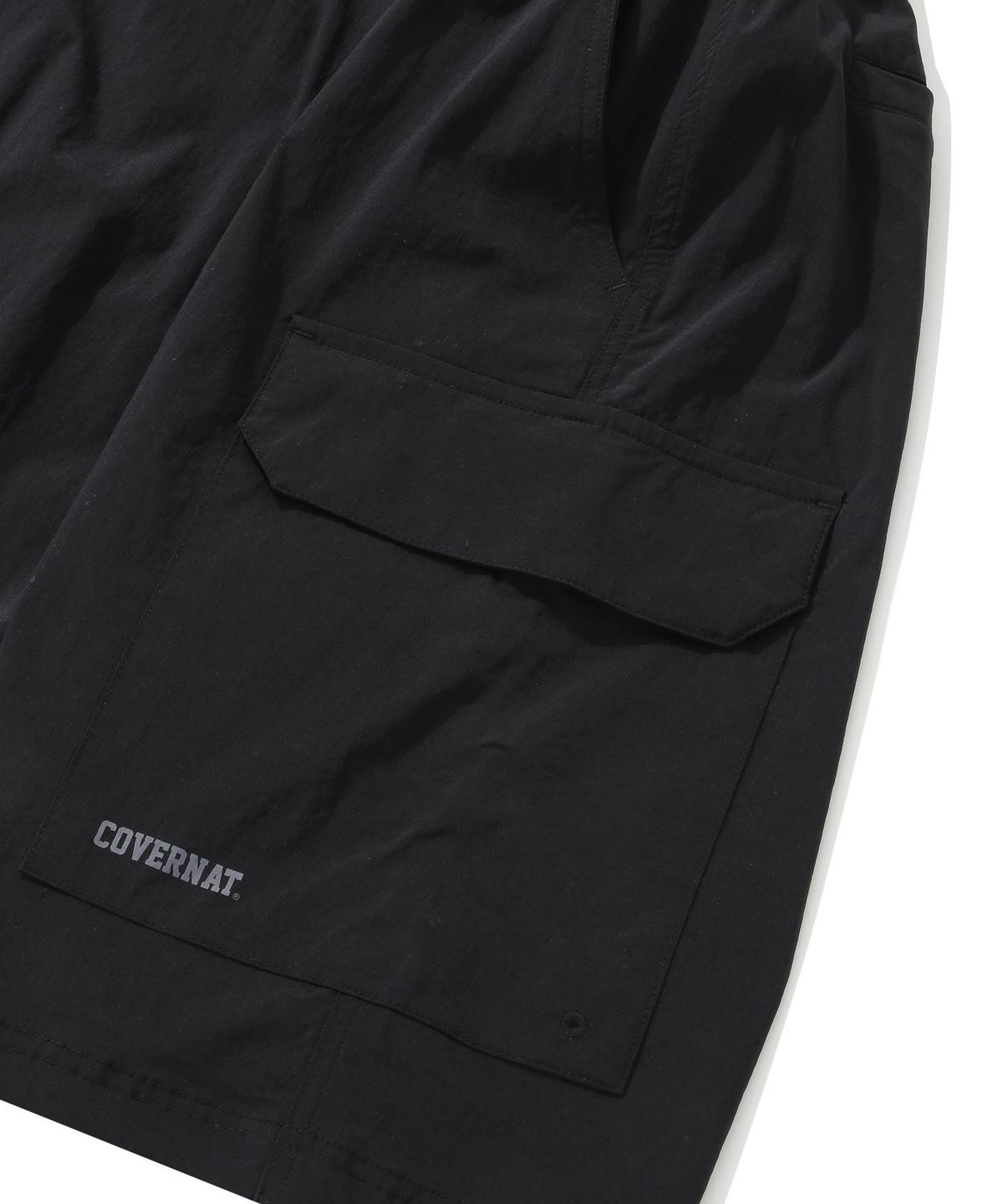 커버낫(COVERNAT) 컬리지 테크 나일론 쇼츠 블랙