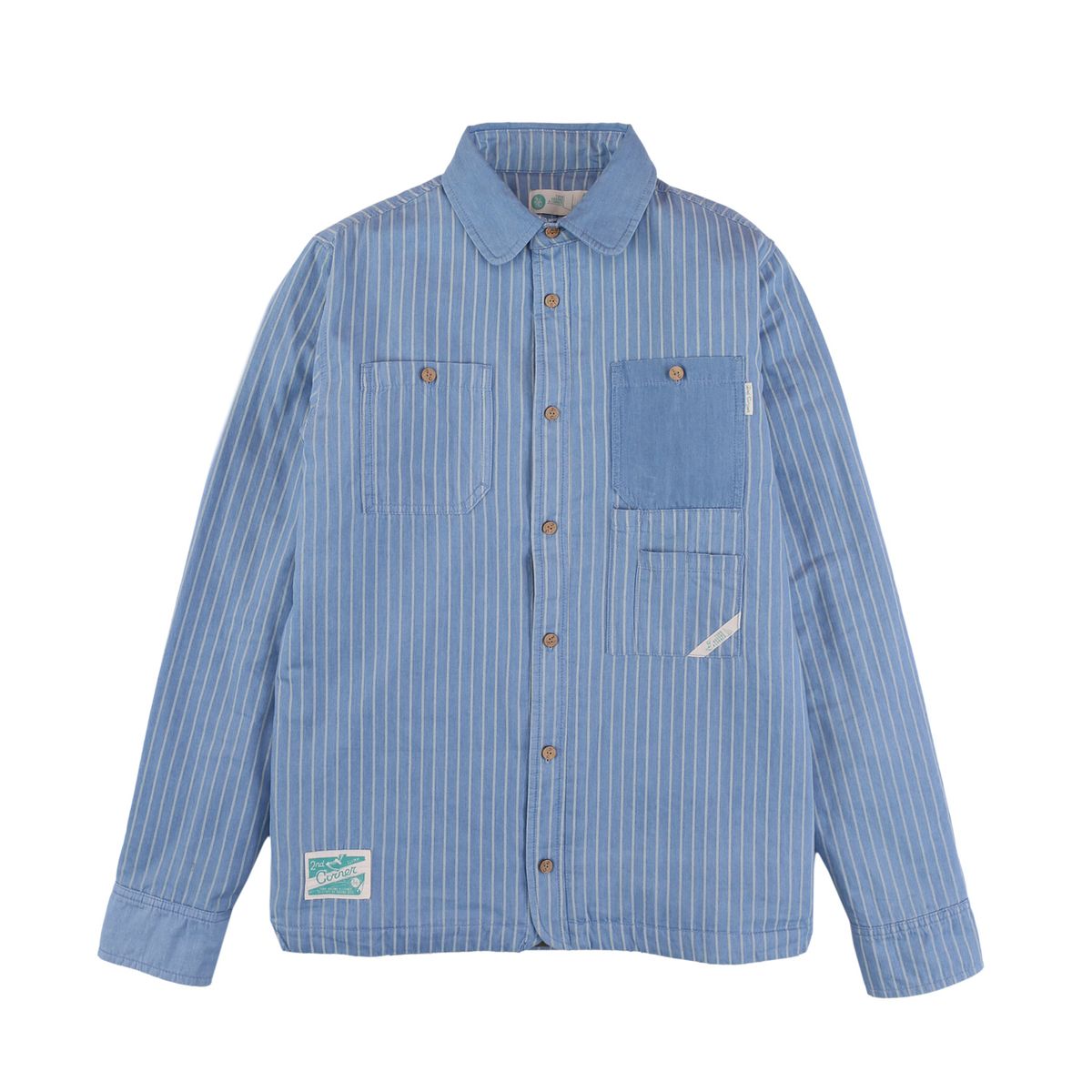 세컨드 코너(SECOND CORNER) 2C 남성 캠퍼 패딩 셔츠. Commoner