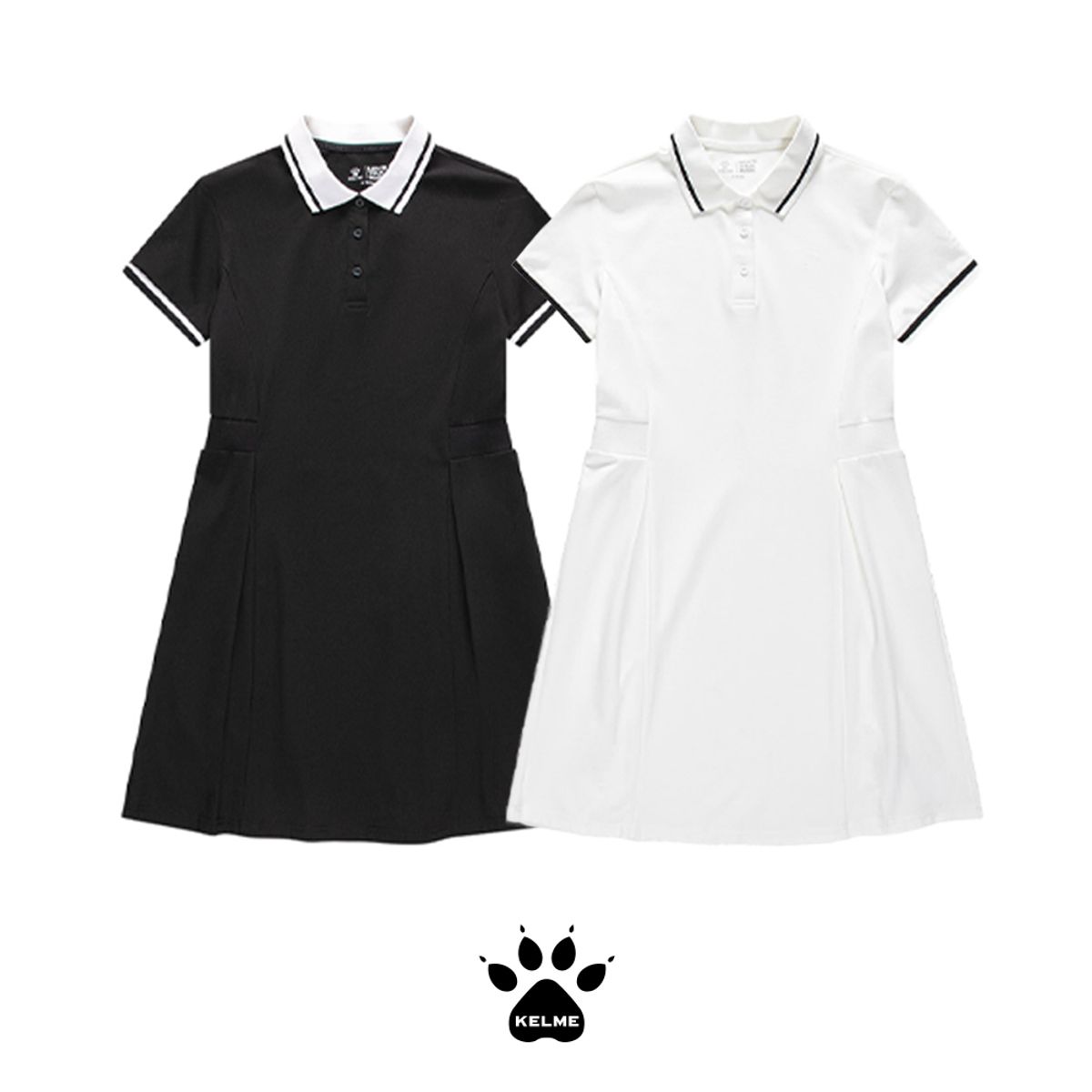켈미(KELME) 6427QZ2001 캐주얼 트레이닝 원피스 Bright White
