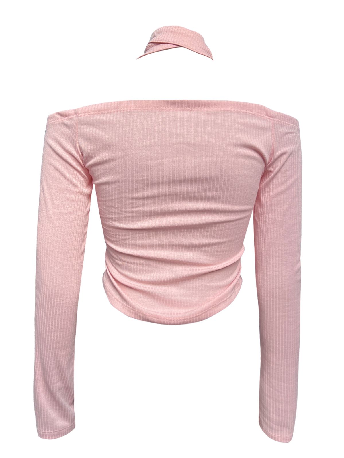 쎄쎄쎄(SETSETSET) JENNIE OFF-SHOULDER LOGO TOP PALE PINK