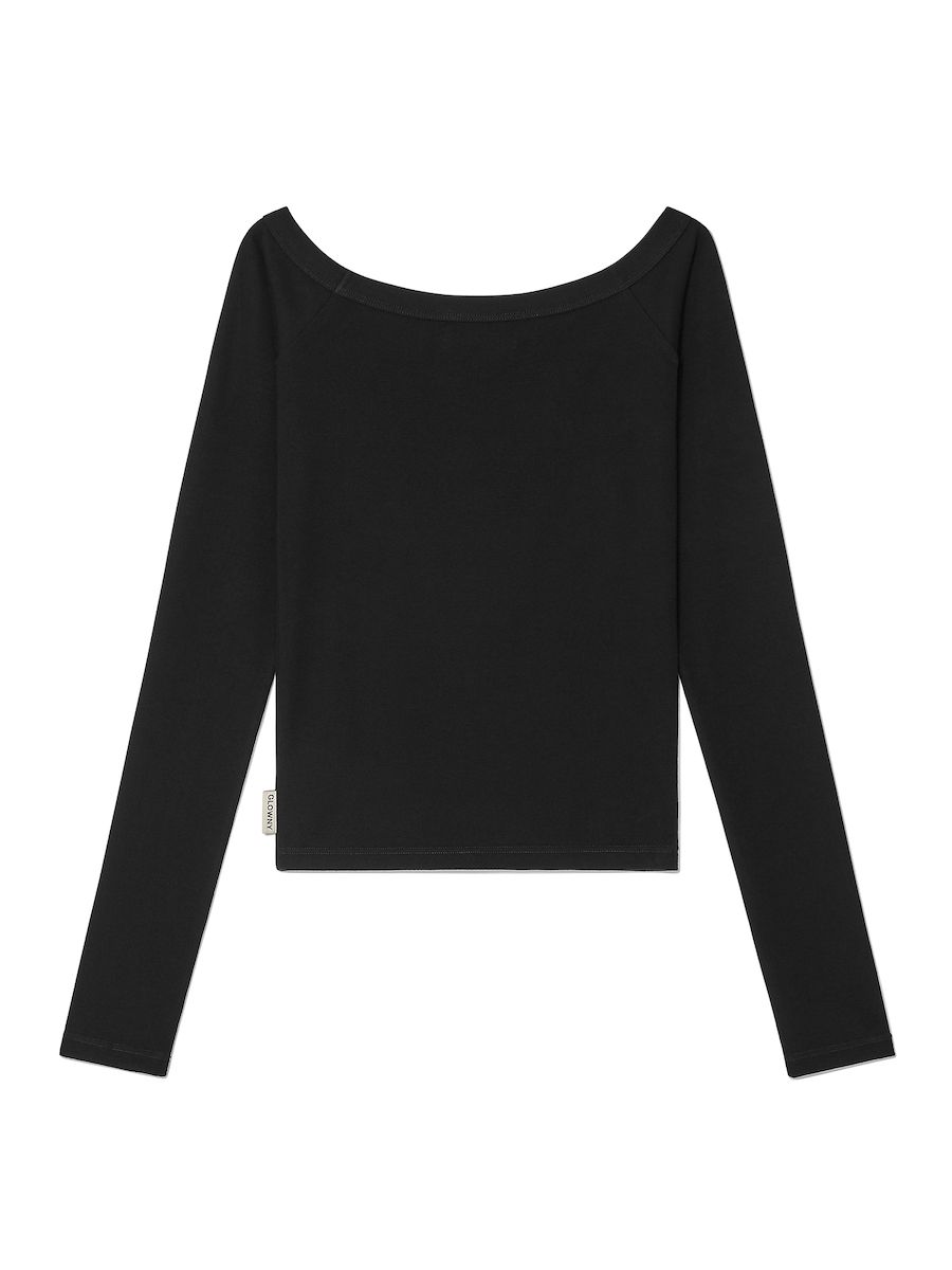 ★2023FW新作★MUSINSAXGROVE★GRVR SPORTS_OFF SHOULDER TOP ☆2023FW新作☆MUSINSAXGROVE☆GRVR SPORTS_OFF SHOULDER TOP