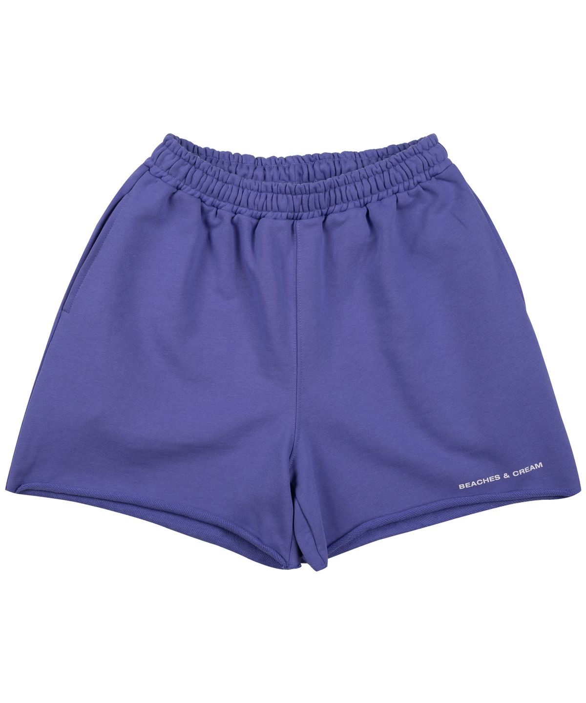 비치스앤크림(BEACHESANDCREAM) SIMPLE LOGO HALF PANTS-PURPLE