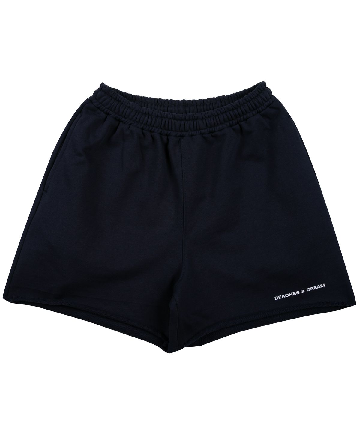 비치스앤크림(BEACHESANDCREAM) SIMPLE LOGO HALF PANTS-NAVY