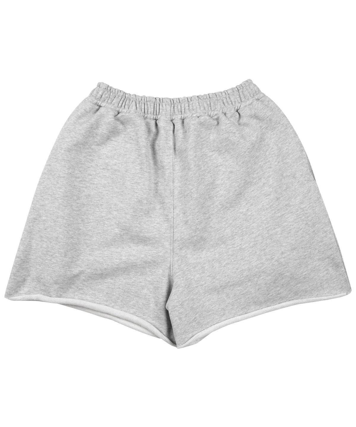 비치스앤크림(BEACHESANDCREAM) SIMPLE LOGO HALF PANTS-HEATHER GRAY