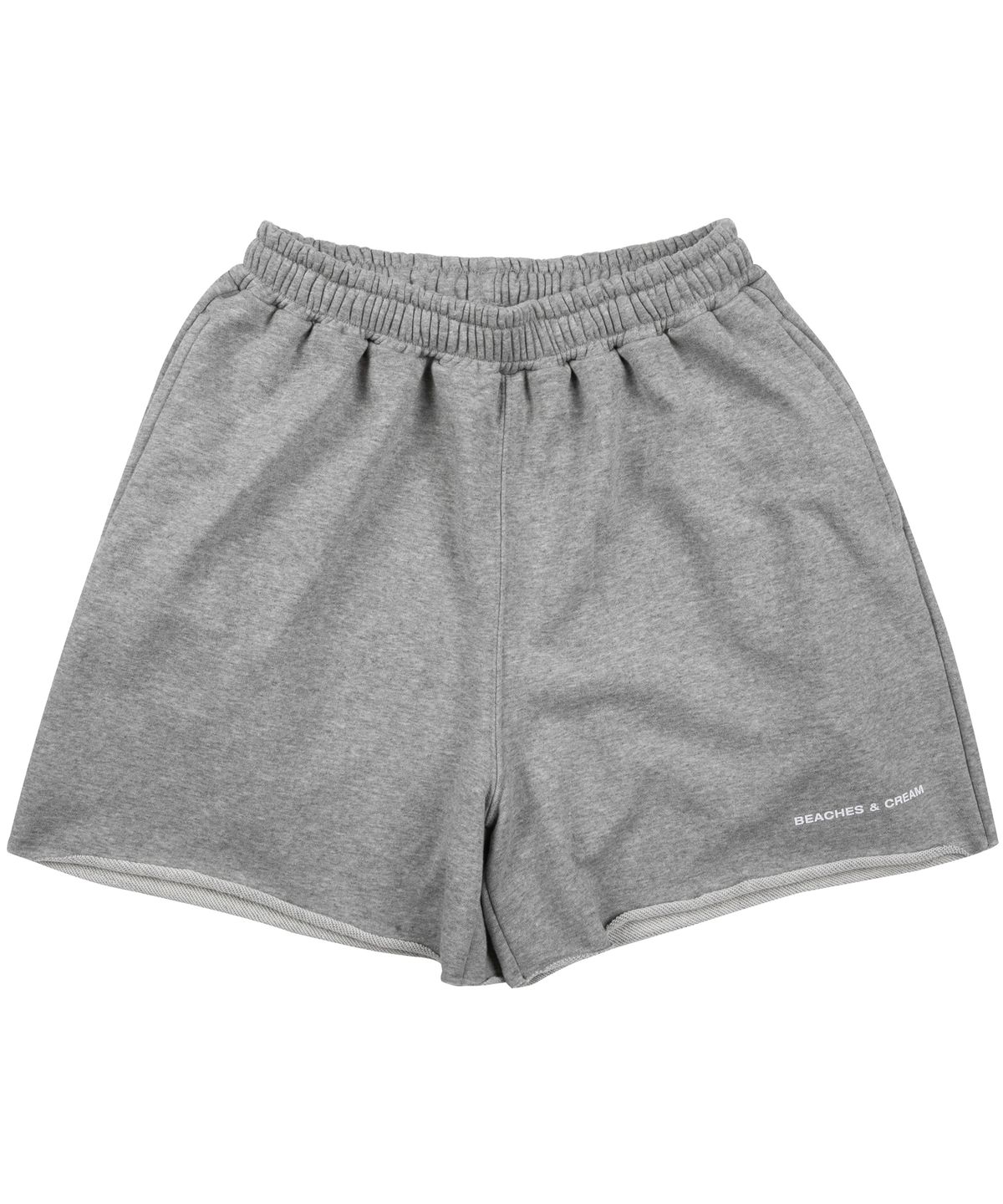 비치스앤크림(BEACHESANDCREAM) SIMPLE LOGO HALF PANTS-GRAY