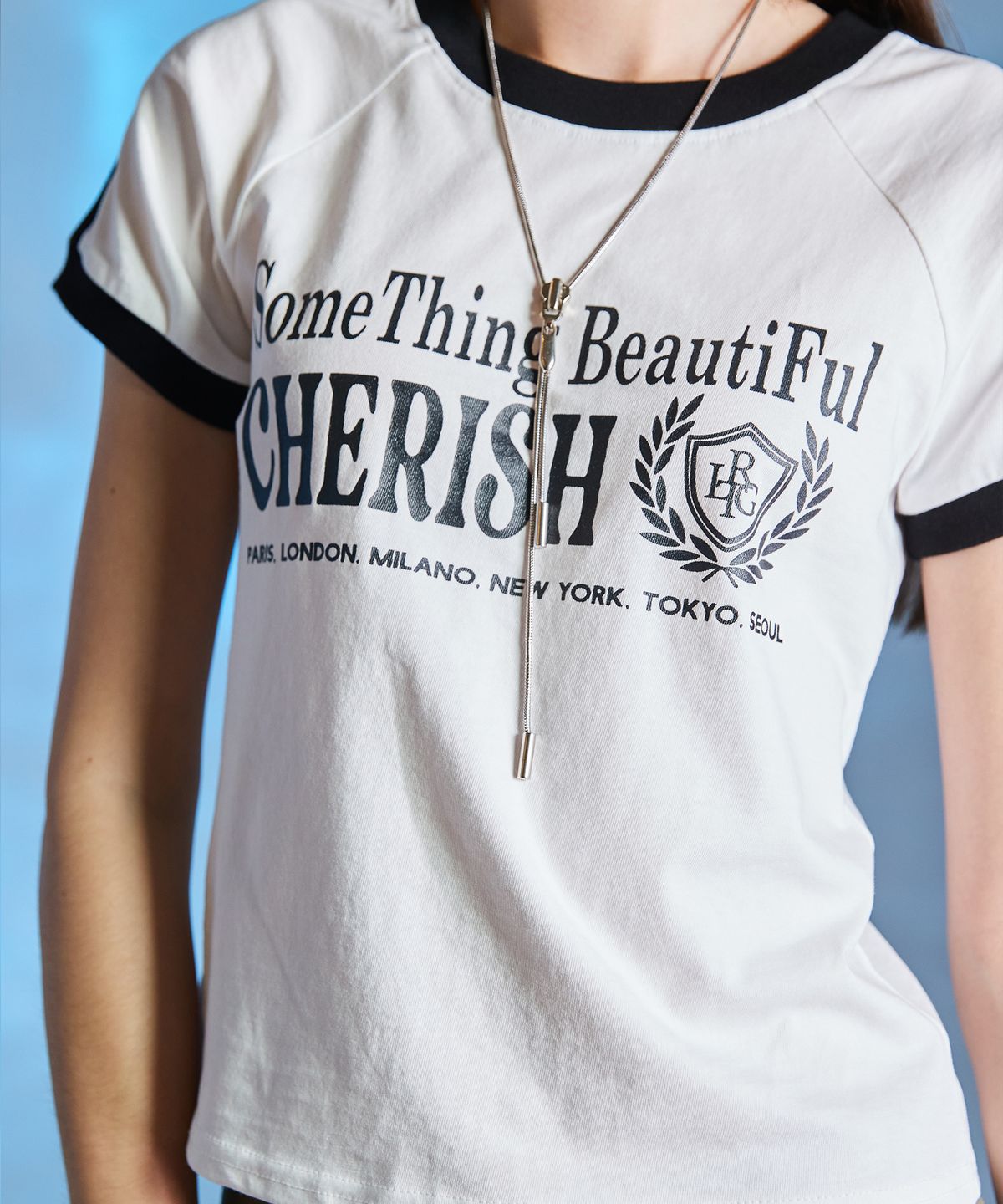 라티젠(LARTIGENT) L10 CHERISH TRACK T-SHIRT(WHITE)