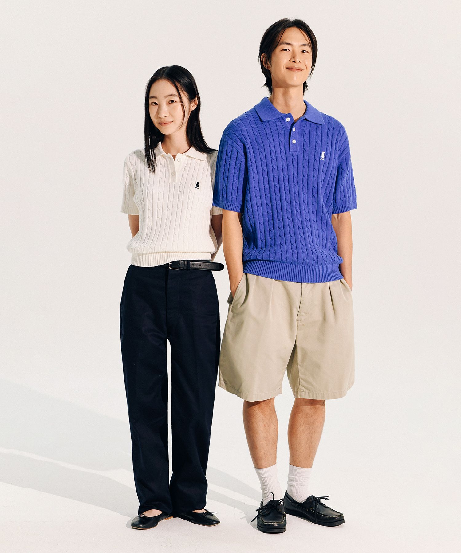 ☆YALE☆ HERITAGE DAN CABLE SHORTSLEEVE POLO KNIT  BLUE MUSINSA | YALE Heritage Dan Short Sleeve Polo Knit Royal Blue