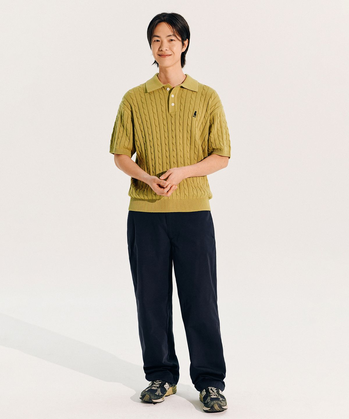 예일(YALE) 헤리티지 댄 반팔 폴로 니트 로얄블루