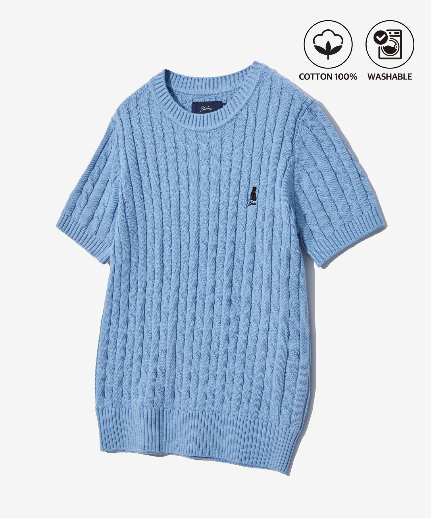 MUSINSA | YALE Women's Heritage Dan Cable Short Sleeve Polo
