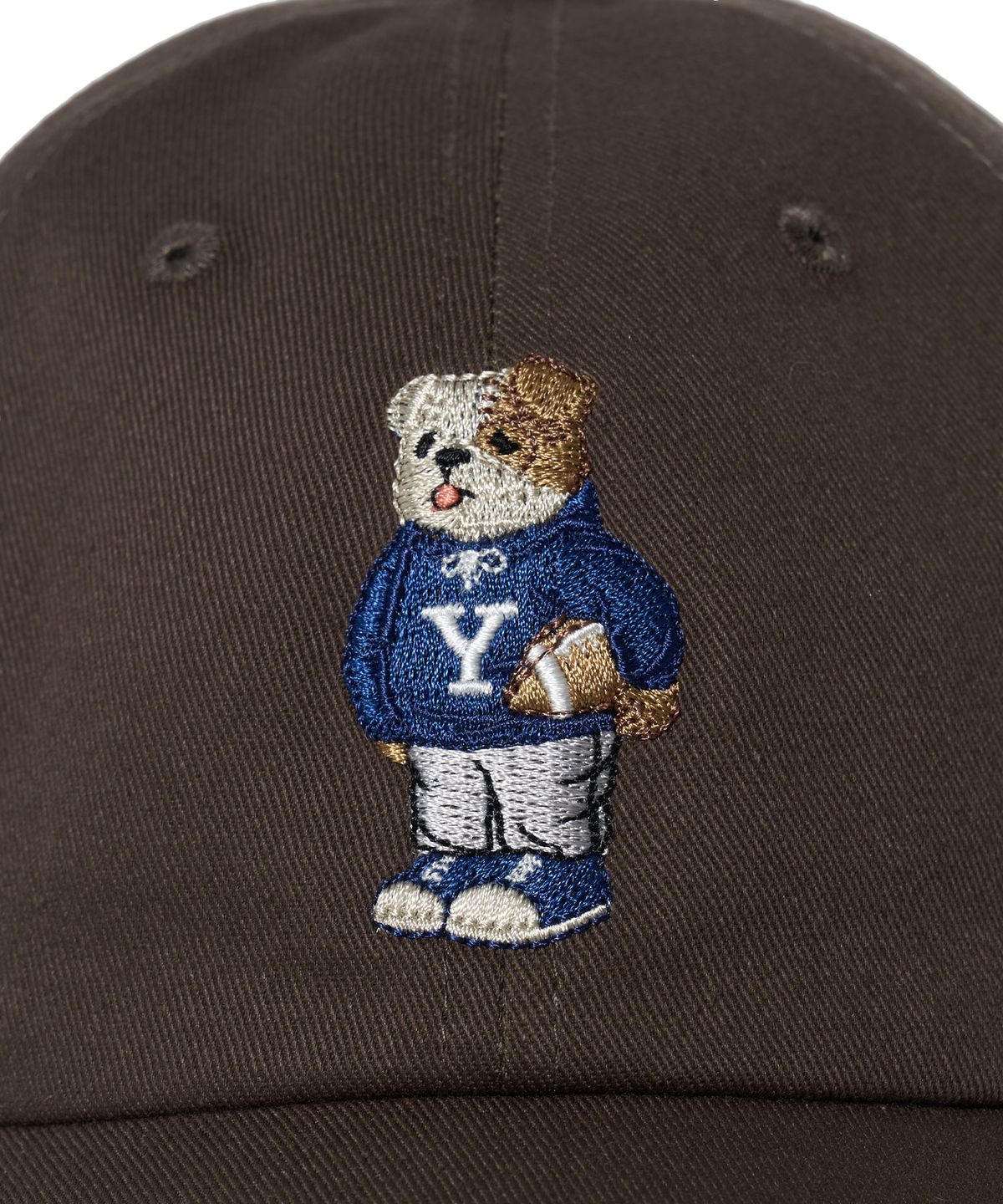 예일(YALE) 엠브로이더리 댄 볼캡 다크브라운