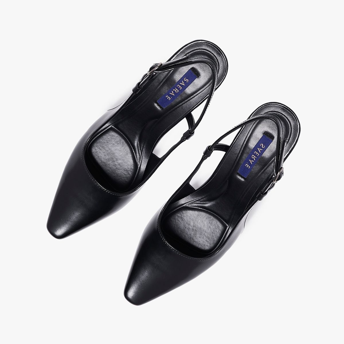 세라(SAERA) 에디션 여성 가죽 펌프스 슬링백 7CM O54G307