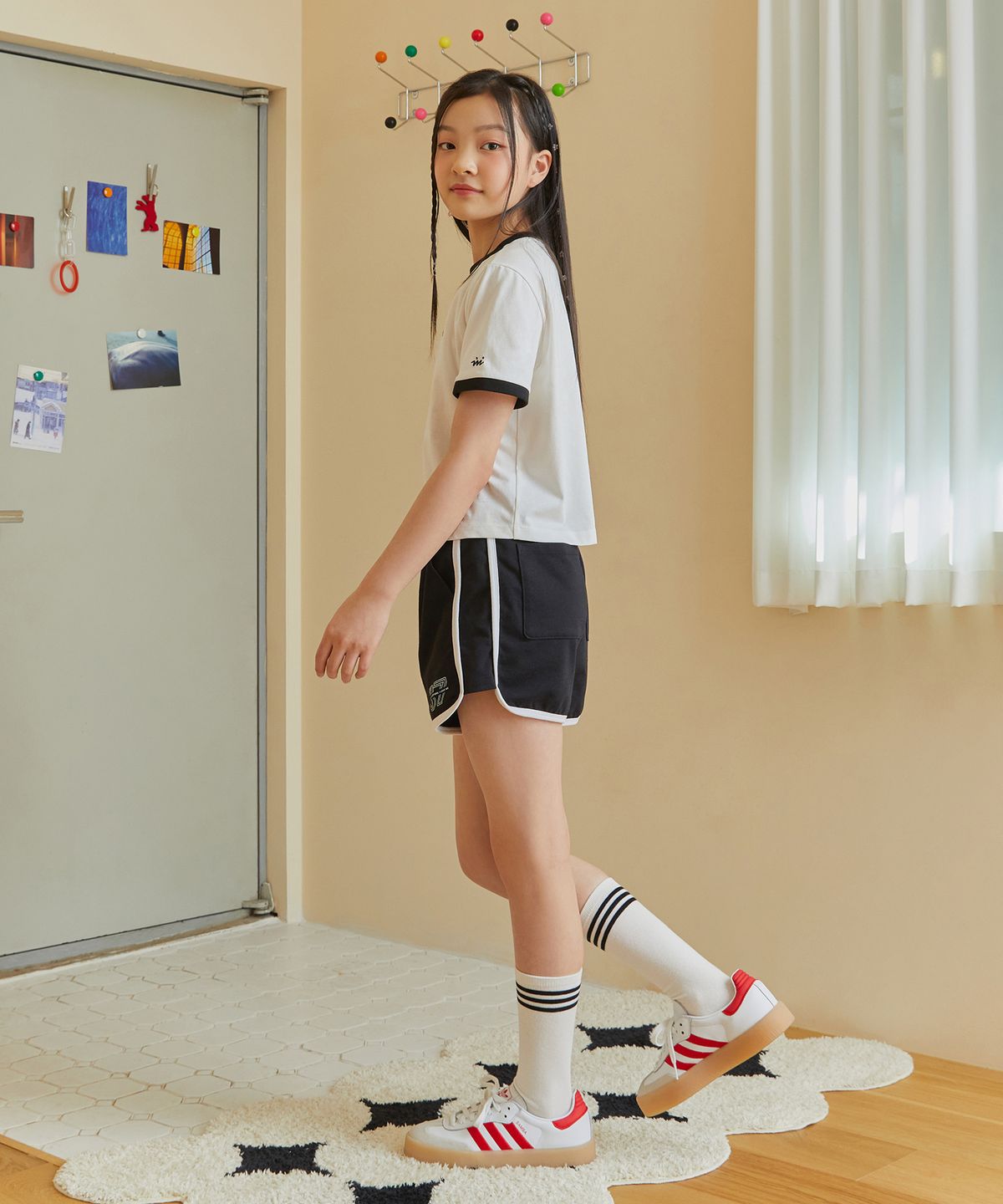 아이엠아이(IAMI) KK45971 주니어 링거티셔츠 반바지 세트