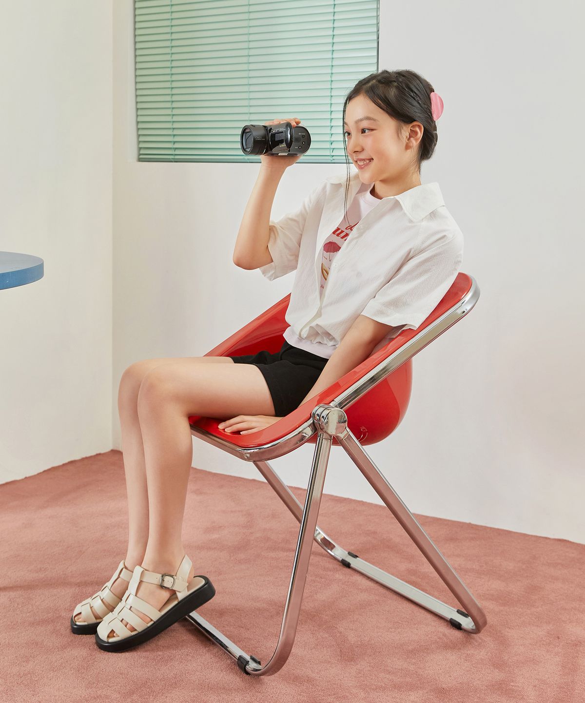 아이엠아이(IAMI) KK45371 주니어 시어서커 카라티셔츠