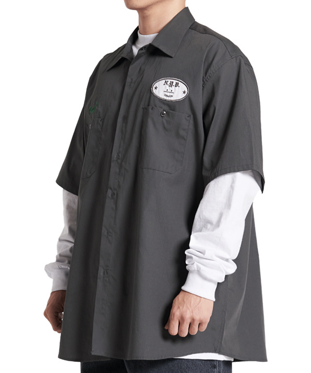 엔와이피(N.Y.P) Demon Skater Shirt (charcoal)